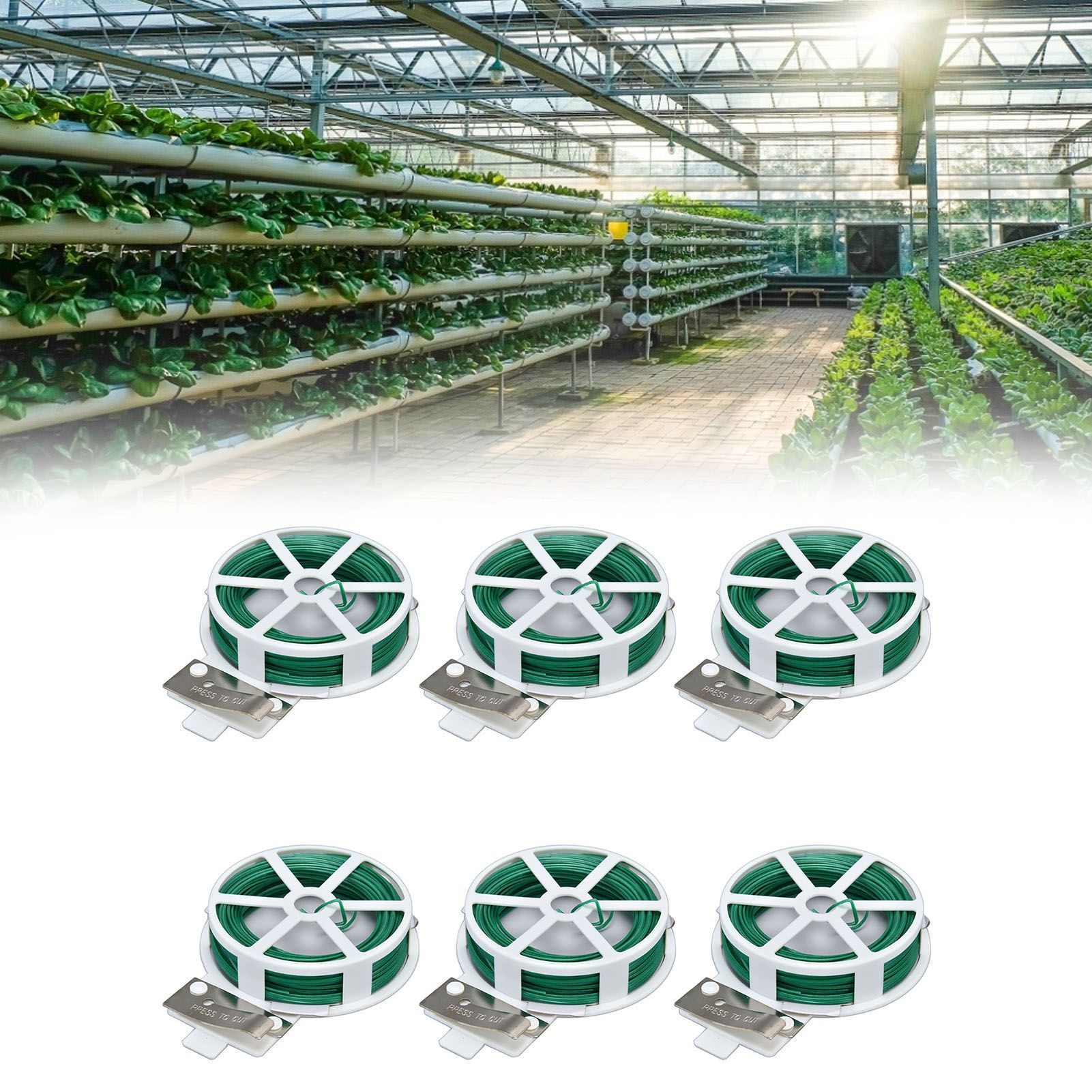 6Pcs Green Tie Wire Gardening Twist Tie Climbing Vine Tie Wire for DIY Flower view 11