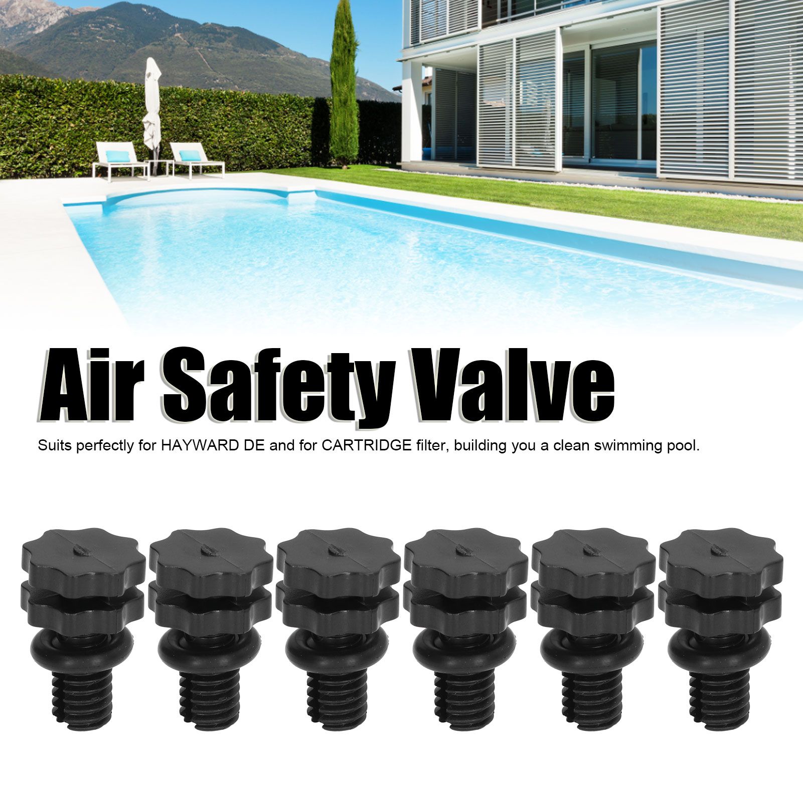 6Pcs Vent Valve Air Safety Exhaust Pool Filter Accessory Set Kit for HAYWARD view 14