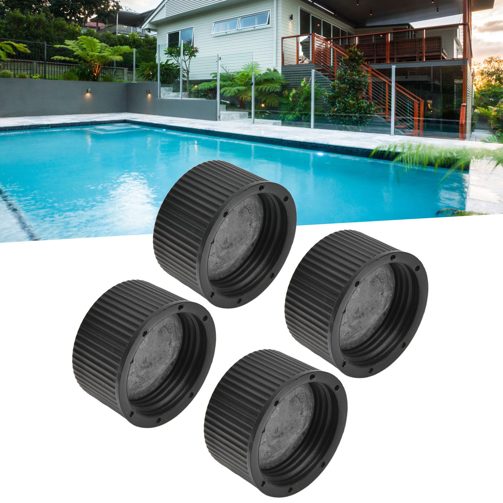 4pcs/set Drain Cap and Gasket Replacement for HAYWARD Swimming Pool Sand Tank view 12