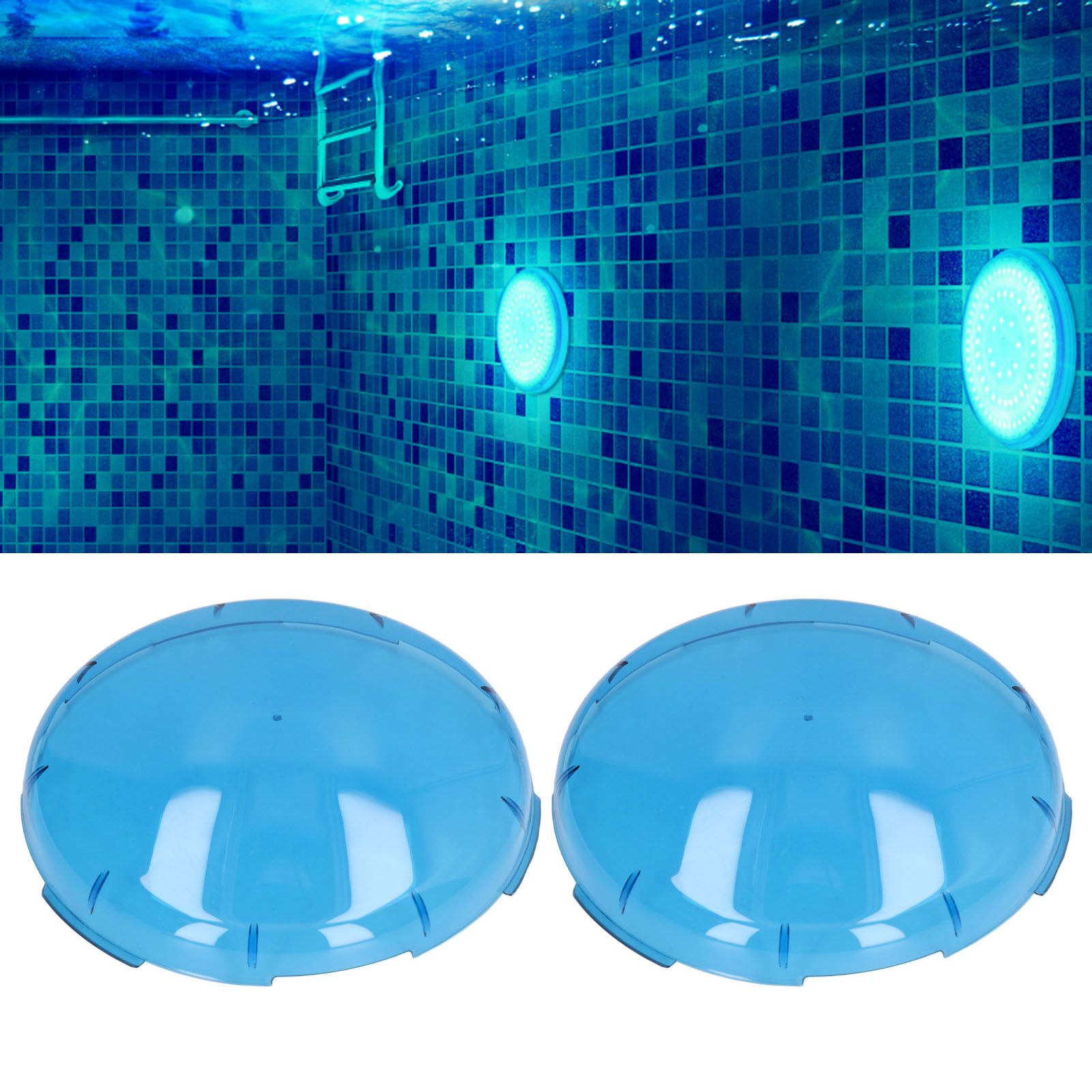 2Pcs 19cm Pool Lamp Lens Cover Swimming Pond Light Blue Transparent Lid for view 11