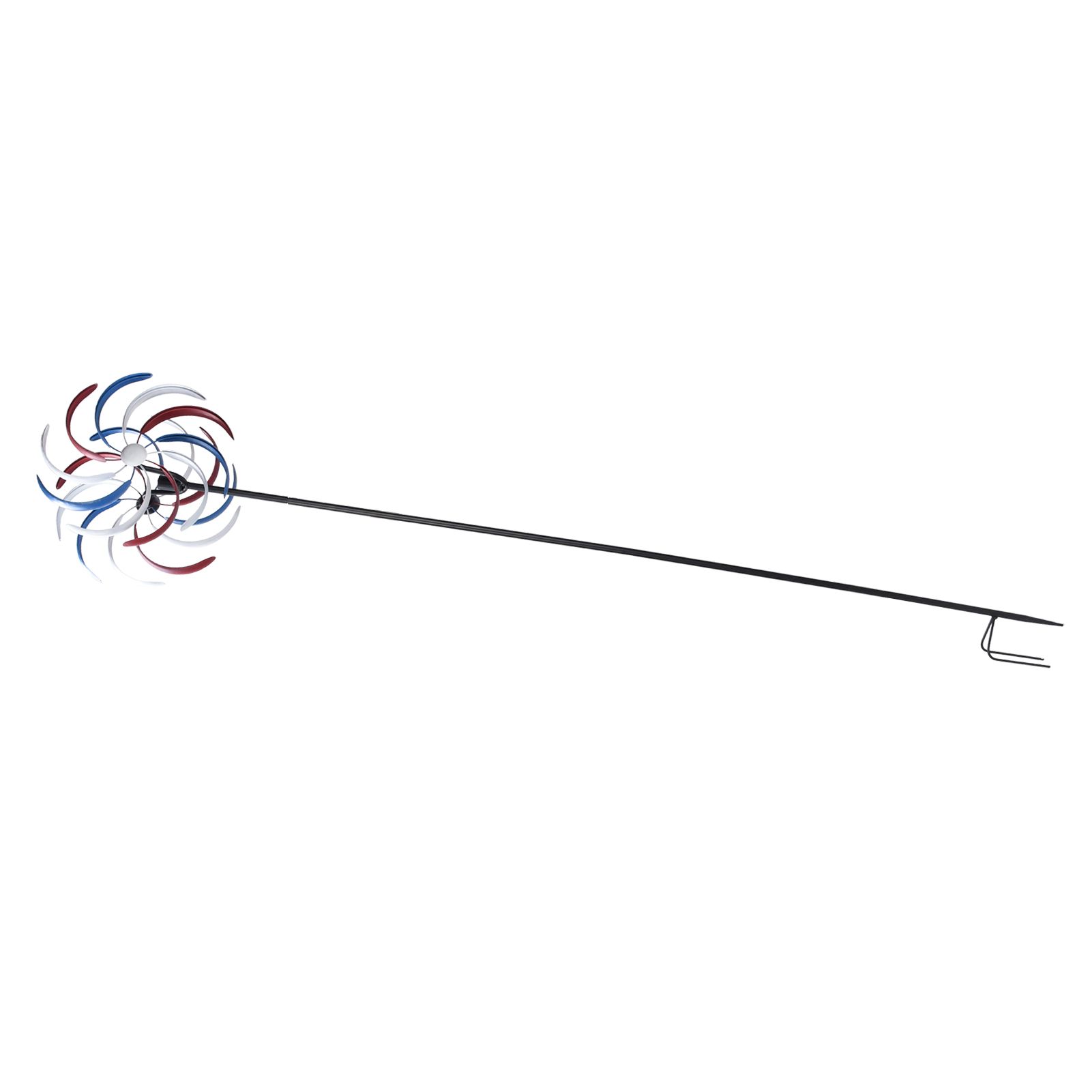 Outdoor Metal Wind Spinners LED Light Solar Powered Windmill for Yard Garden view 8