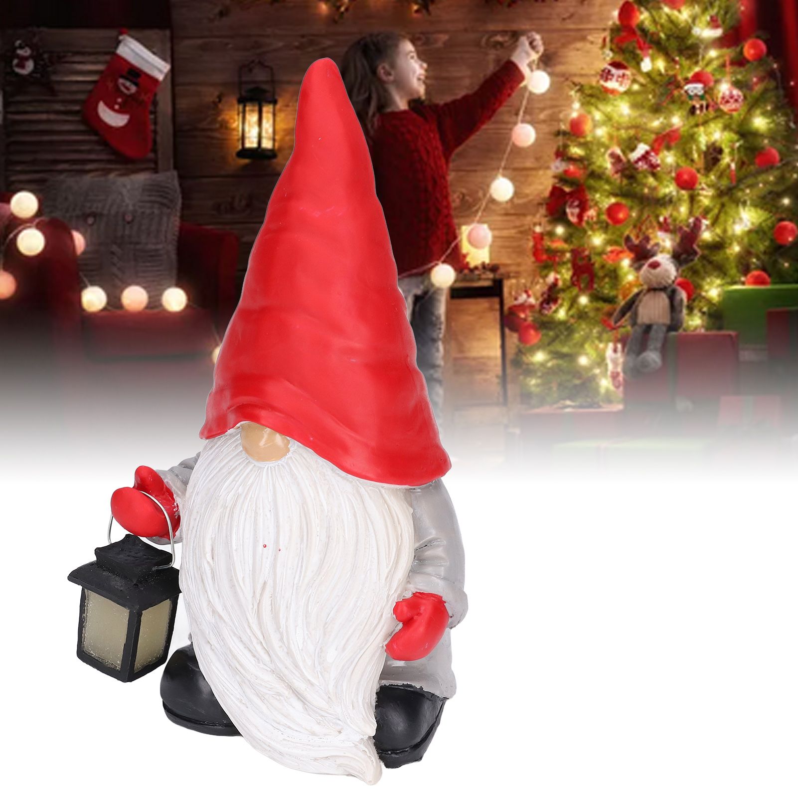 Garden Resin Gnome Statue Sculpture Garden Ornaments for Desktop Courtyard view 11