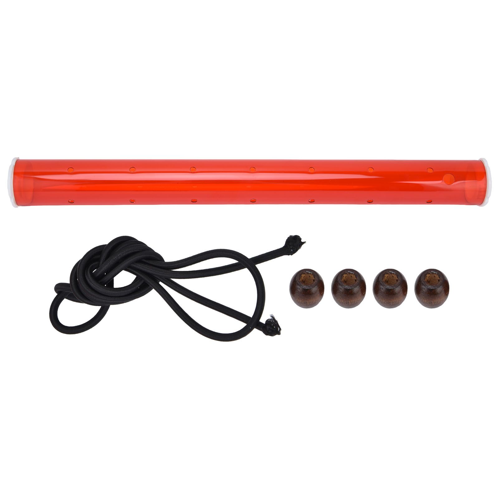 Long Pipe Bird Feeder Red Transparent Outdoor Bird Feeder Tube Wild Bird