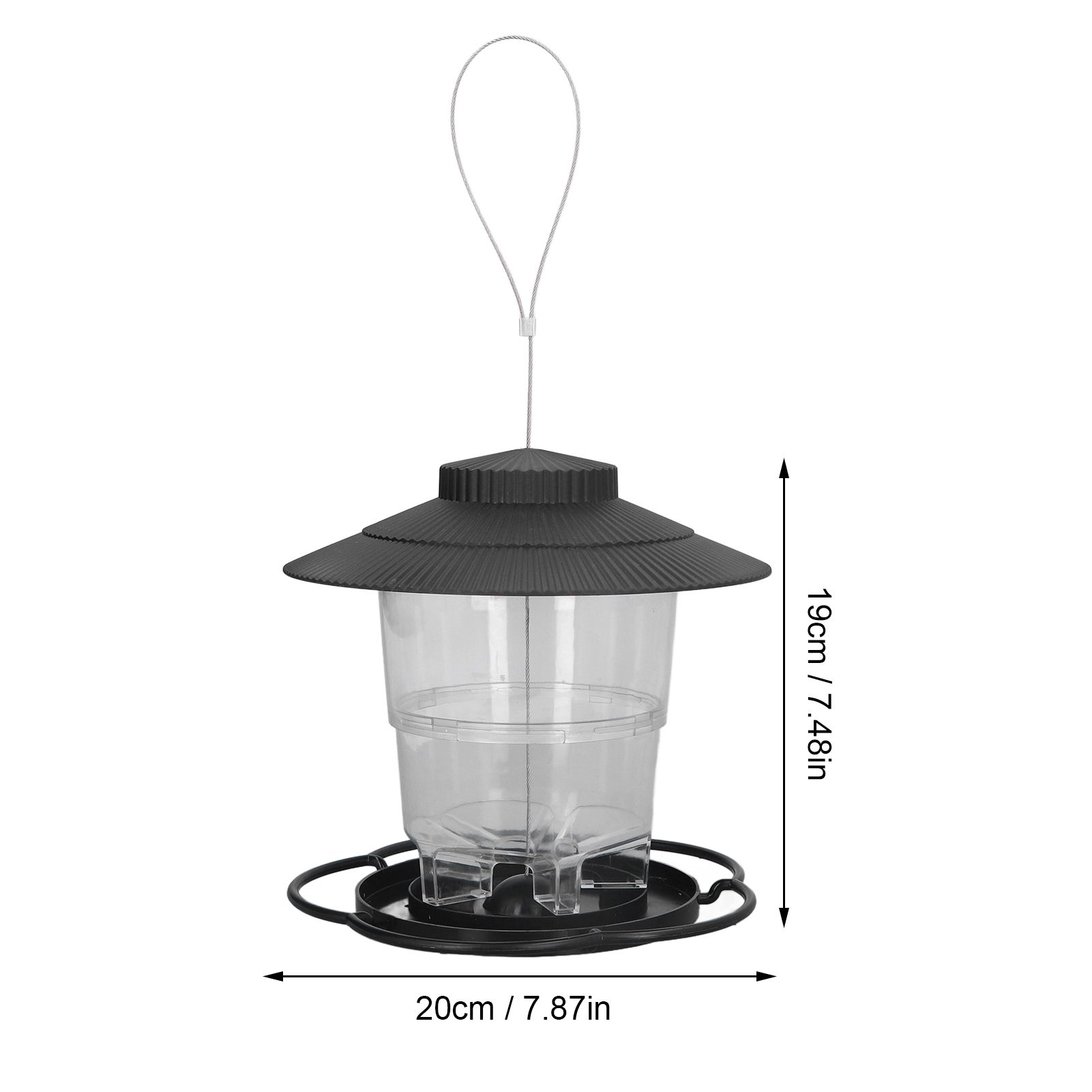 Bird Feeder 1L Durable ABS Easy Filling Transparent Container Portable view 13