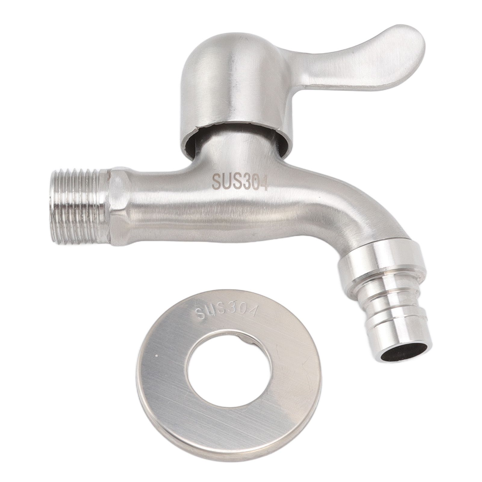 G1/2 Washing Machine Tap Leakage Proof Cold Water Stainless Steel Wall Mounted