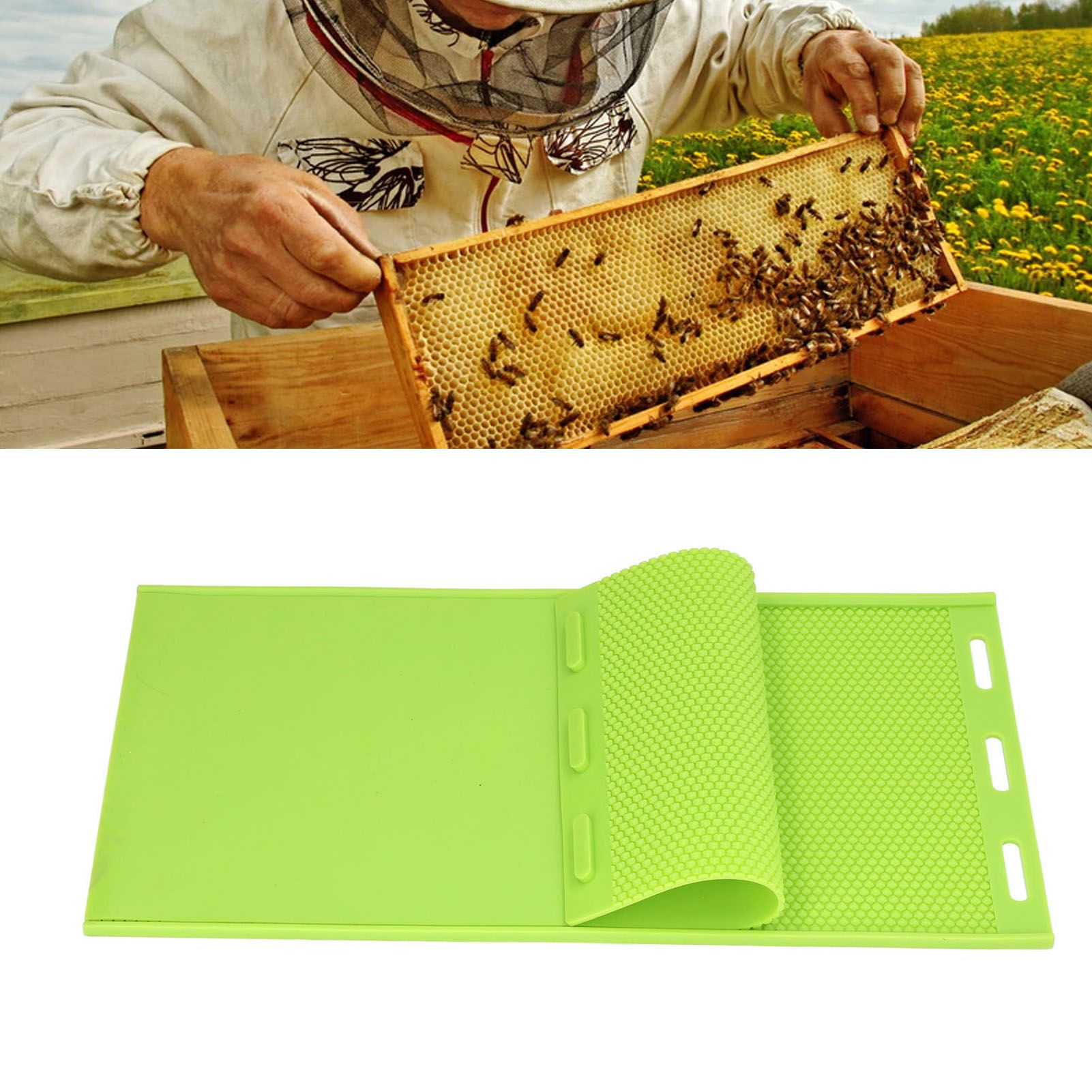 2Pcs 5.4mm Silicone Beeswax Sheet Mold Beeswax Foundation Press Mold Beekeeper view 11