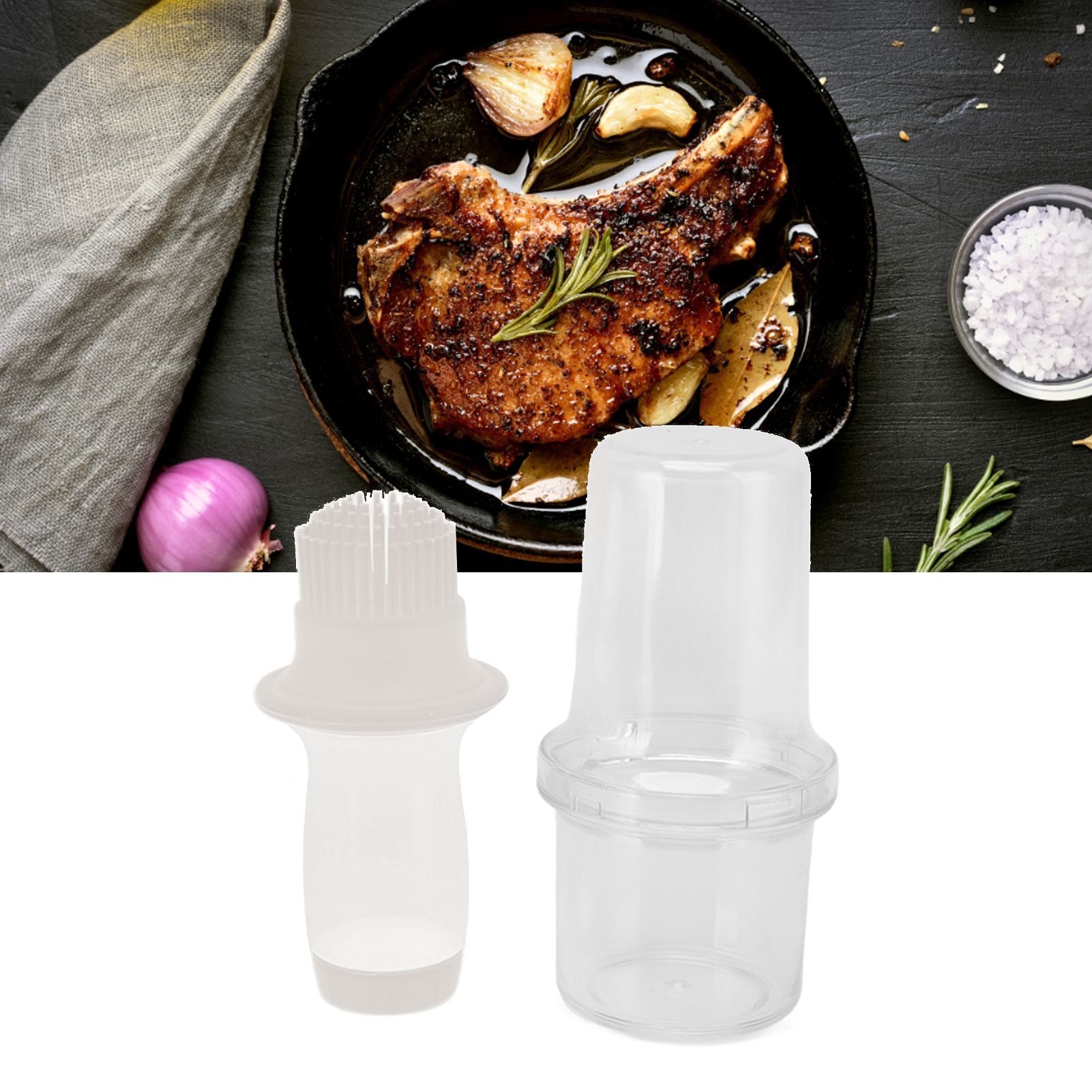 Oil Dispenser Bottle 60ml Food Grade Silicone Squeeze Type Brush Evenly Heat view 12