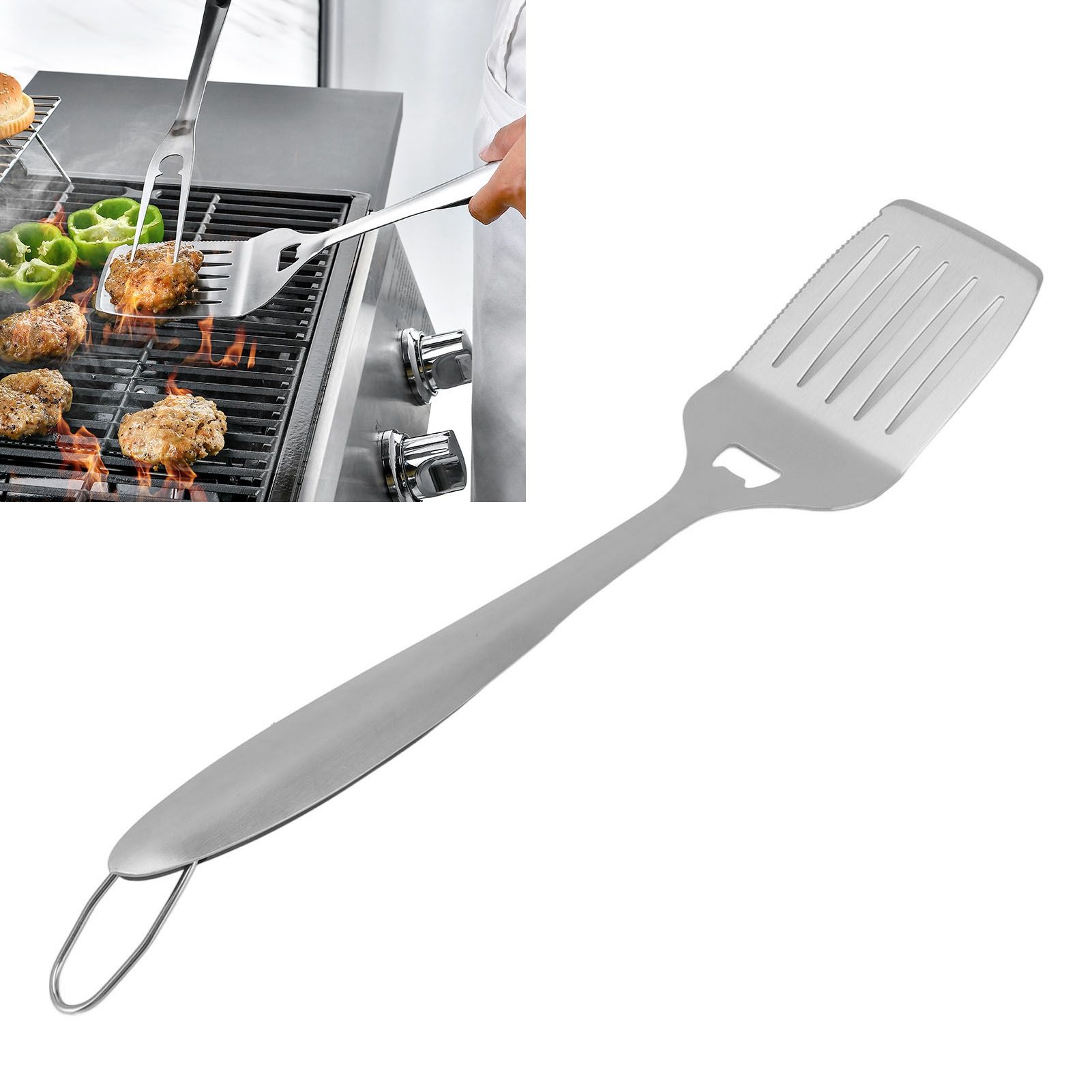 45cm Stainless Steel Spatula Outdoors BBQ Spatula Nonstick Stainless Steel view 11