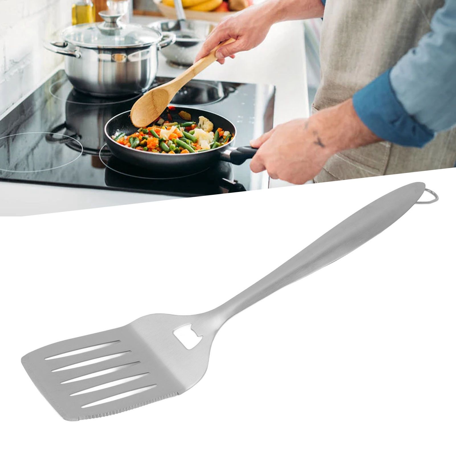 45cm Stainless Steel Spatula Outdoors BBQ Spatula Nonstick Stainless Steel view 12