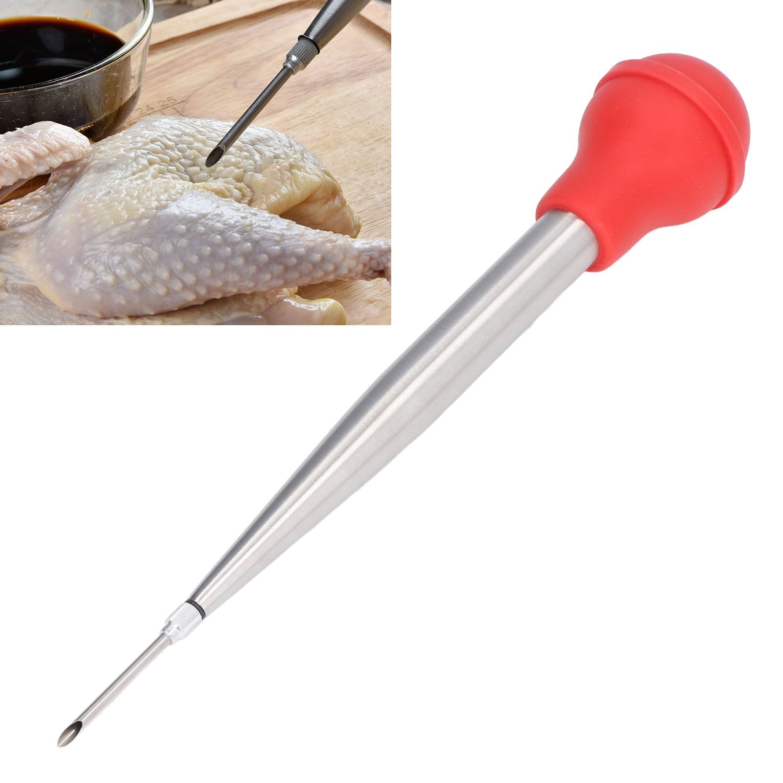 Turkey Injector Stainless Steel Thickened Silicone Design Cooking Seasoning view 11