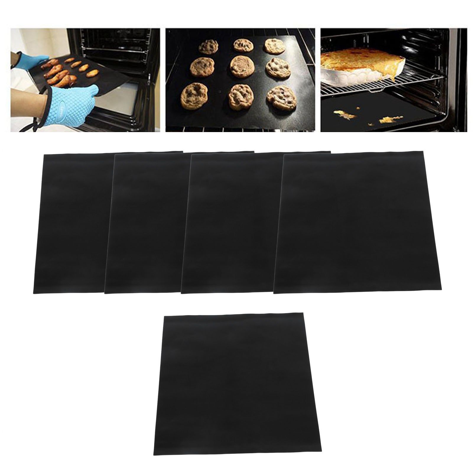 5Pcs Oven Mat Fiberglass Excellent Heat Resistance Dishwasher Safe 40x50cm view 12