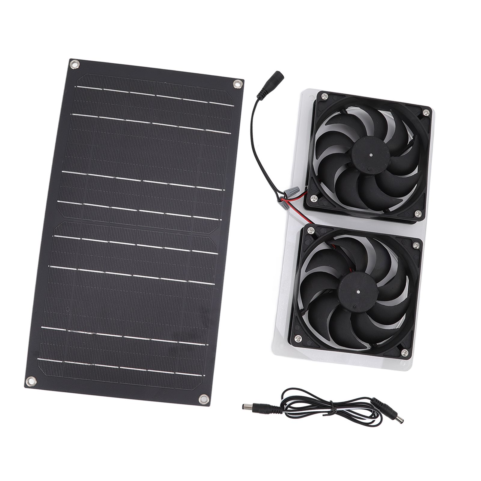 Solar Panel Fan Kit 100W Dual Fans IP67 Waterproof Low Noise Wide Application view 2
