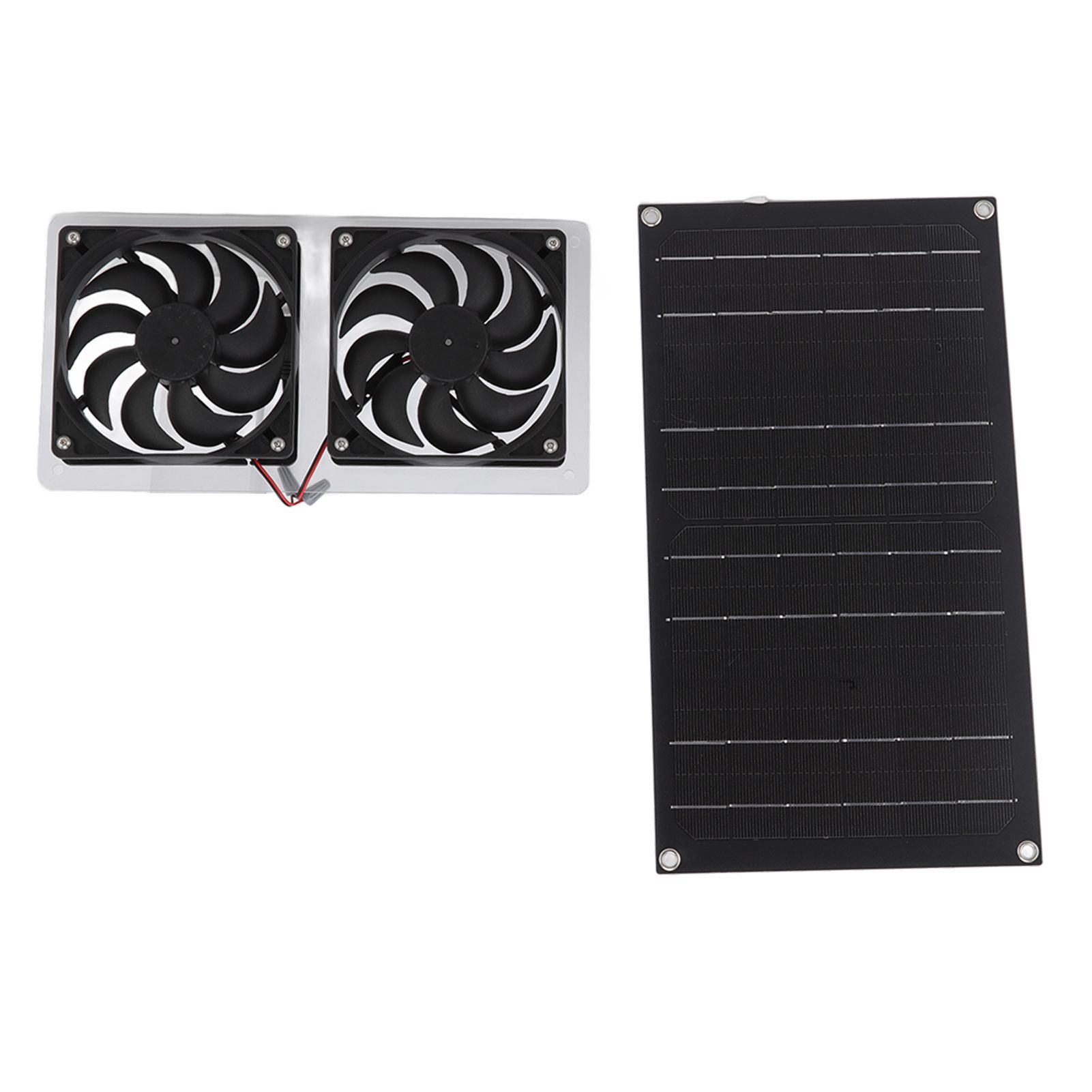 Solar Panel Fan Kit 100W Dual Fans IP67 Waterproof Low Noise Wide Application view 5