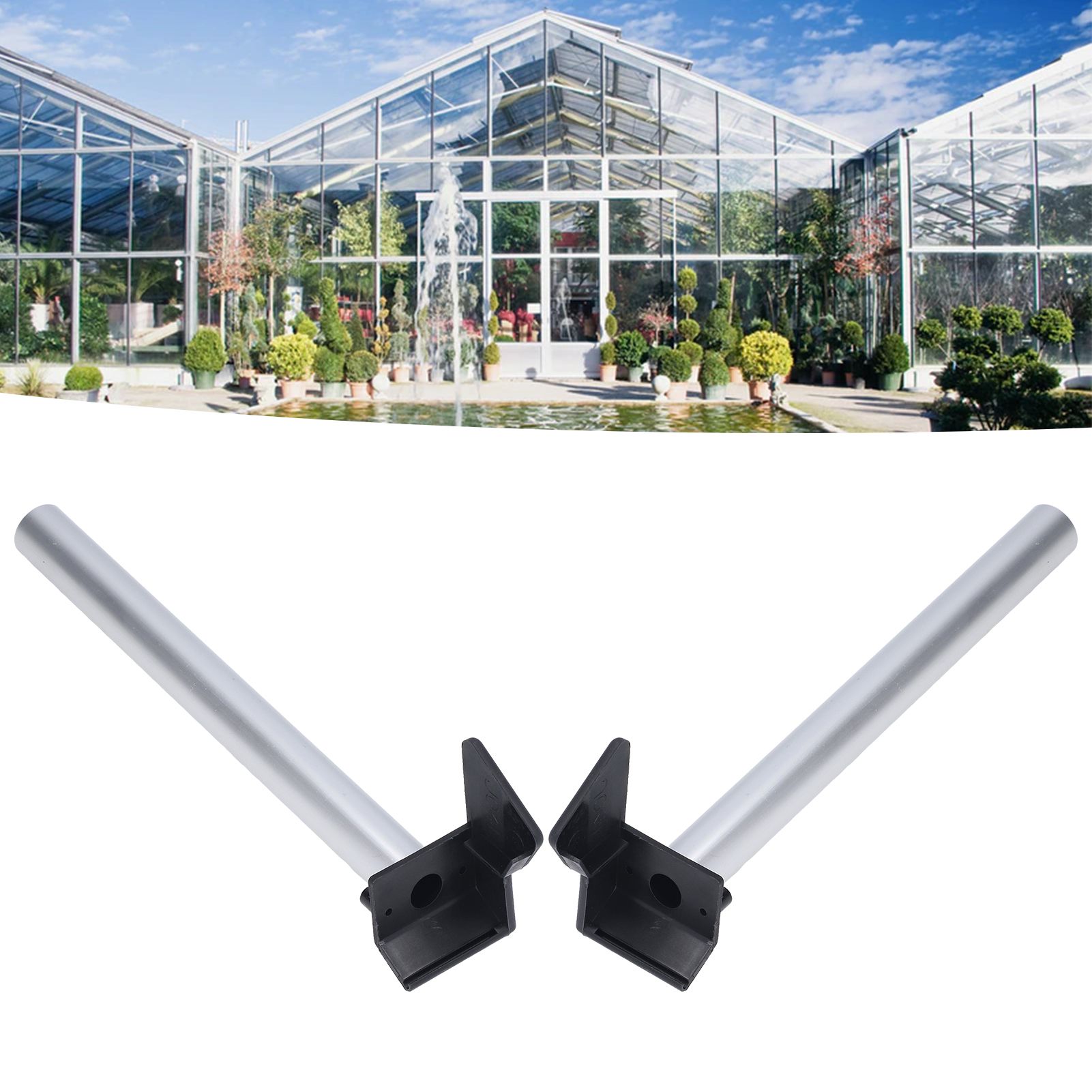 2Pcs Greenhouse Rain Gutter Drains Silver Drainage Downpipe Gutter Kit Gutter view 12
