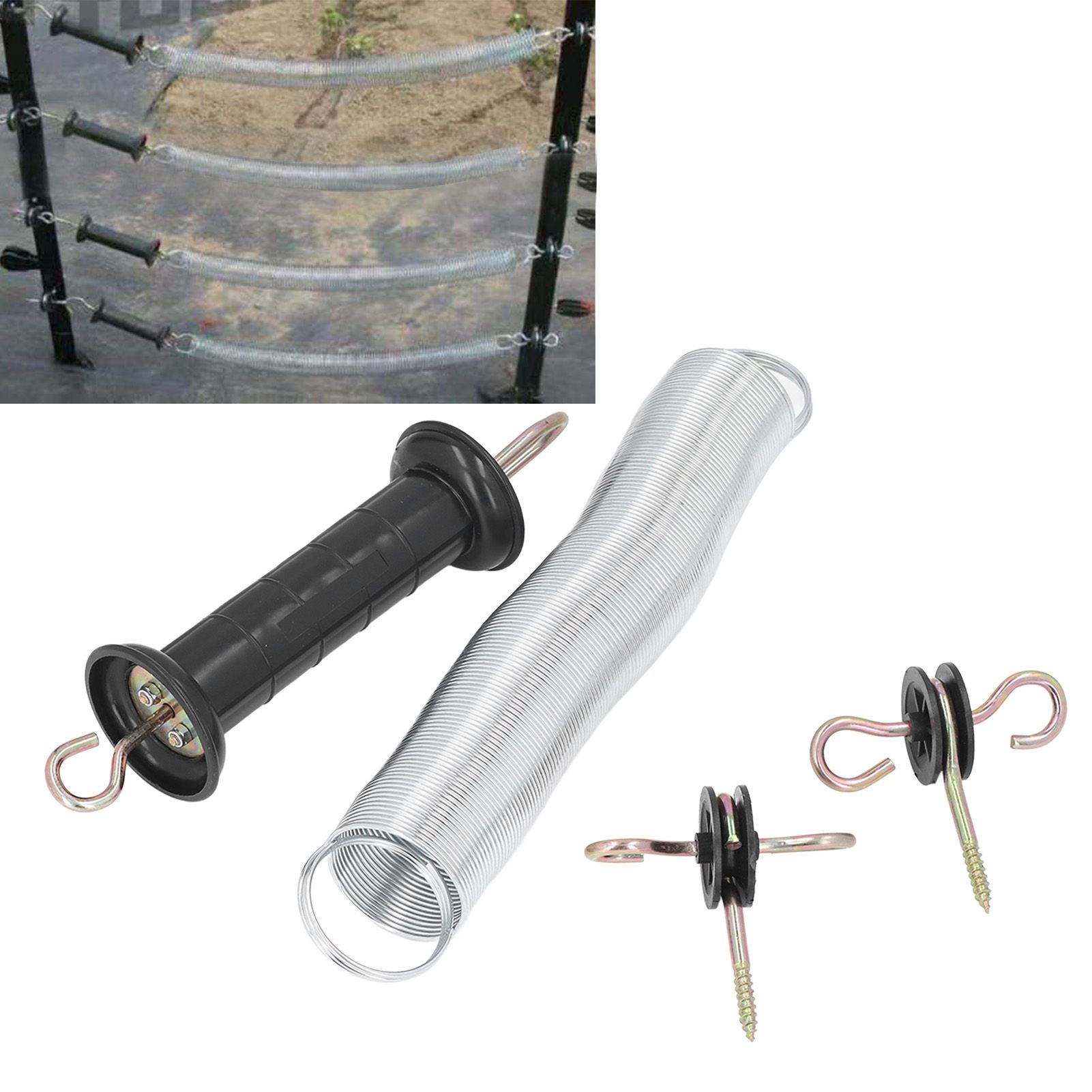 Electric Fence Gate Kit PP Iron 5 Meters Animal Spring Door Accessory with view 11
