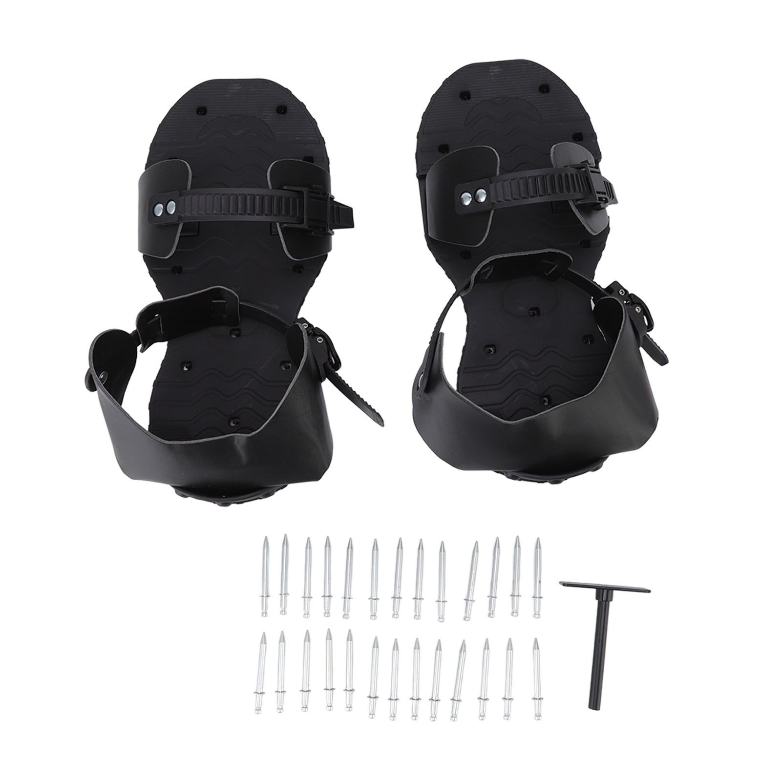 1 Pair Spike Sandals PU Lawn Aerator Shoes Grass Aerator Tool for Yard Garden