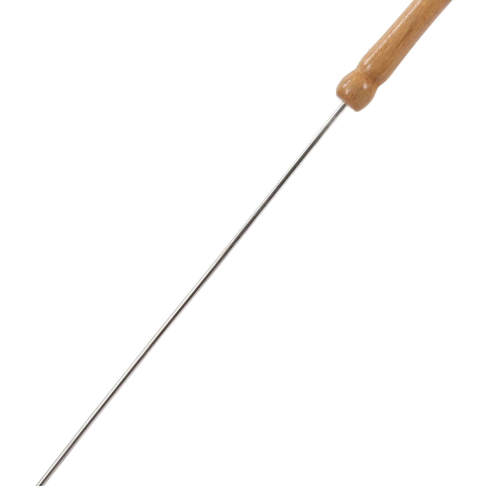 10pcs Barbecue Skewers Wooden Handle Stainless Steel BBQ Kabob Sticks for view 15