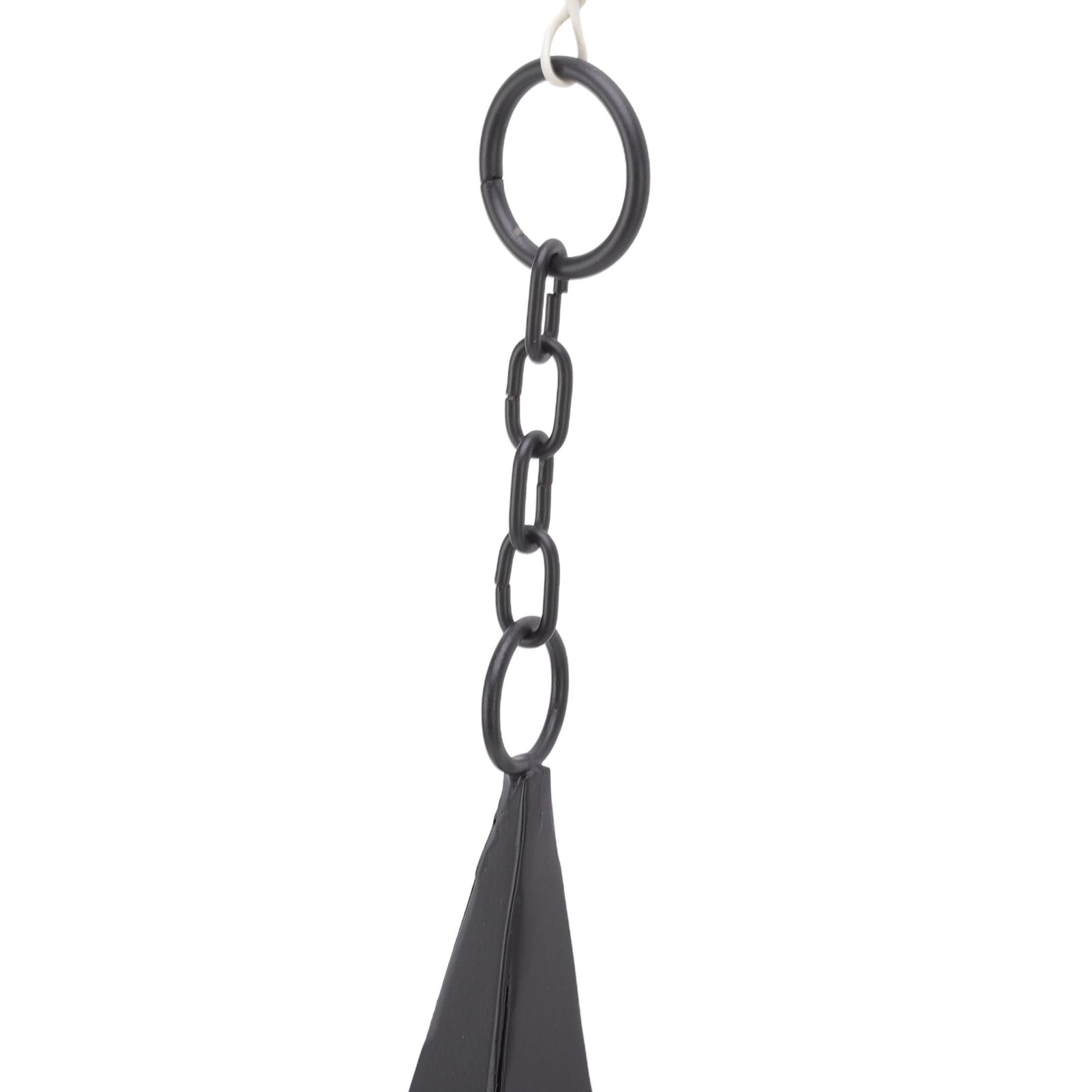 Triangular Wind Chimes Courtyard Bell Pendant Home Decoration Iron Black with view 13