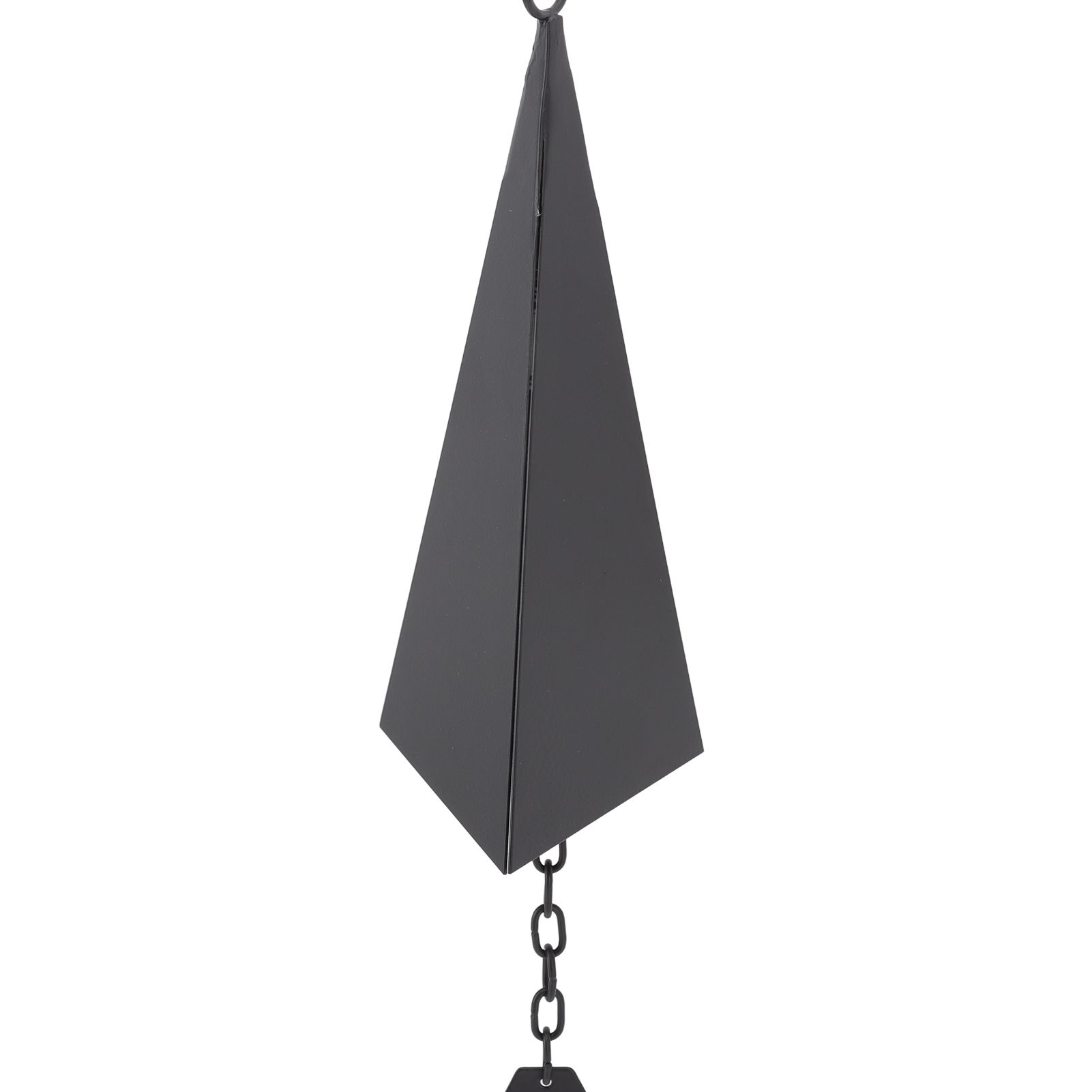 Triangular Wind Chimes Courtyard Bell Pendant Home Decoration Iron Black with view 15
