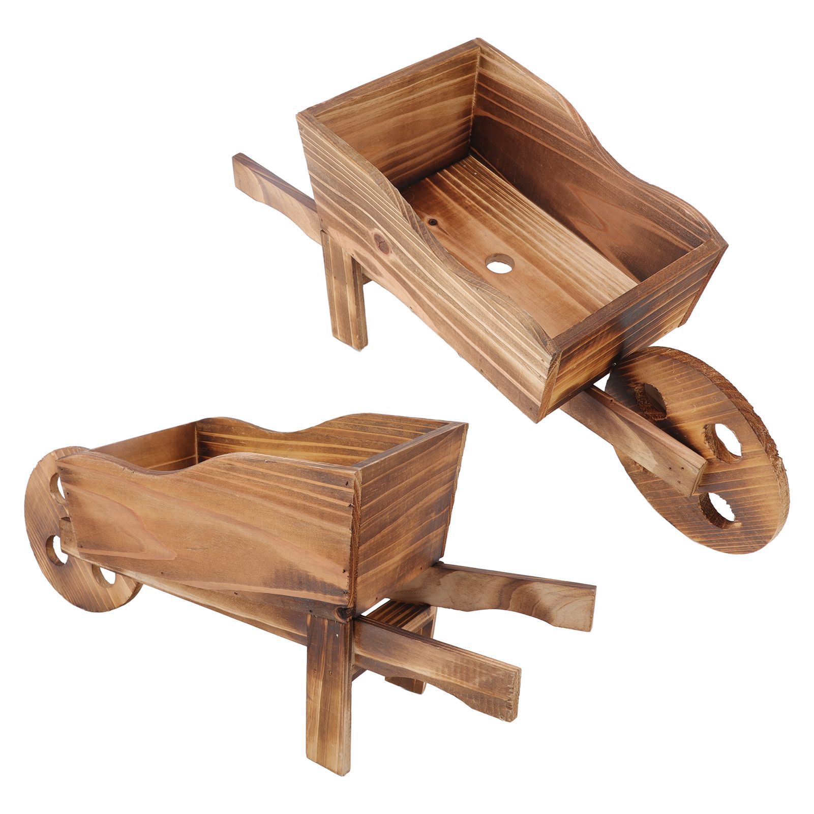 Flower Pot Wooden Cart Innovative Succulent Wheelbarrow Flower Pot for view 10