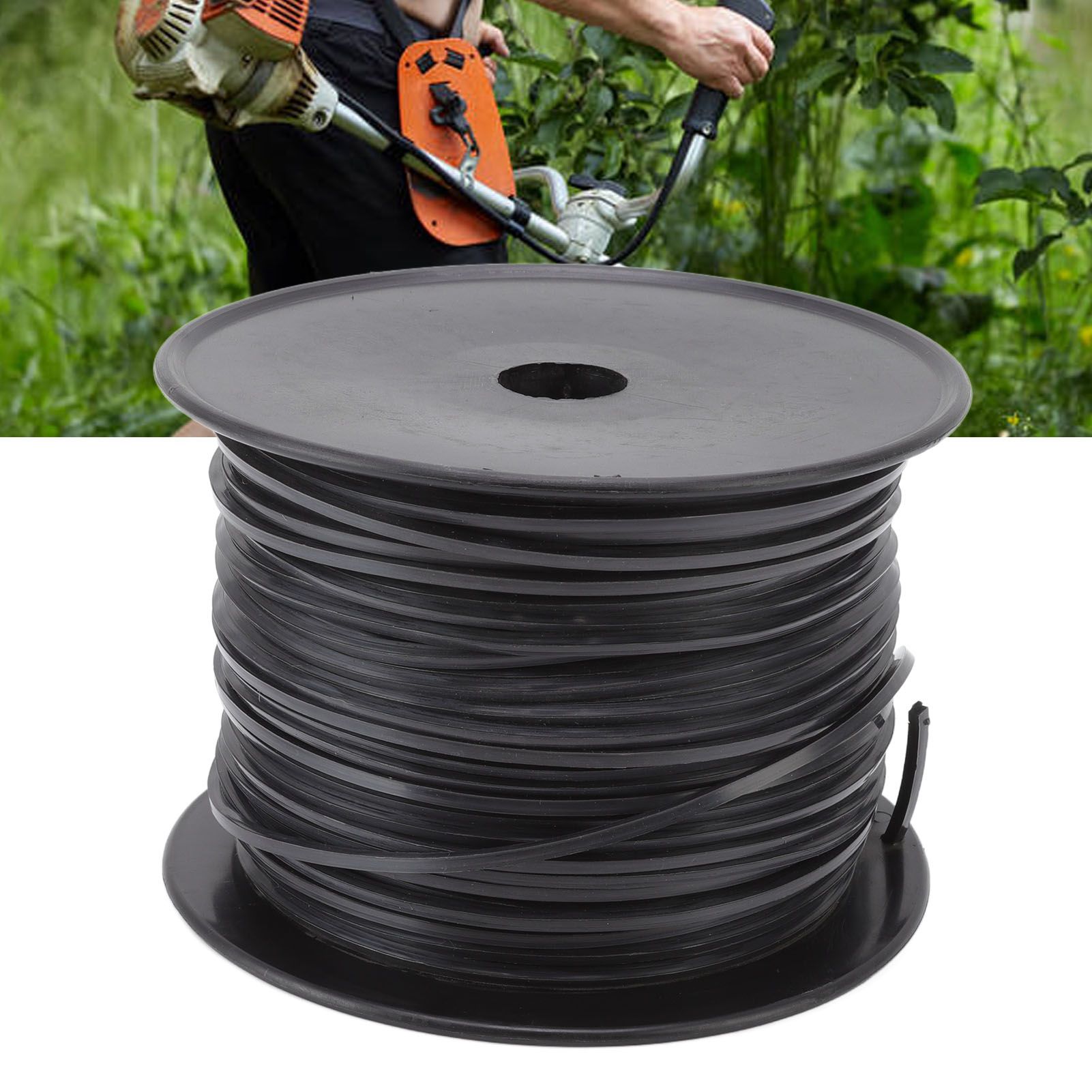 3.3mm/0.13in Square String Trimmer Line High Efficiency Nylon Black Grass view 11