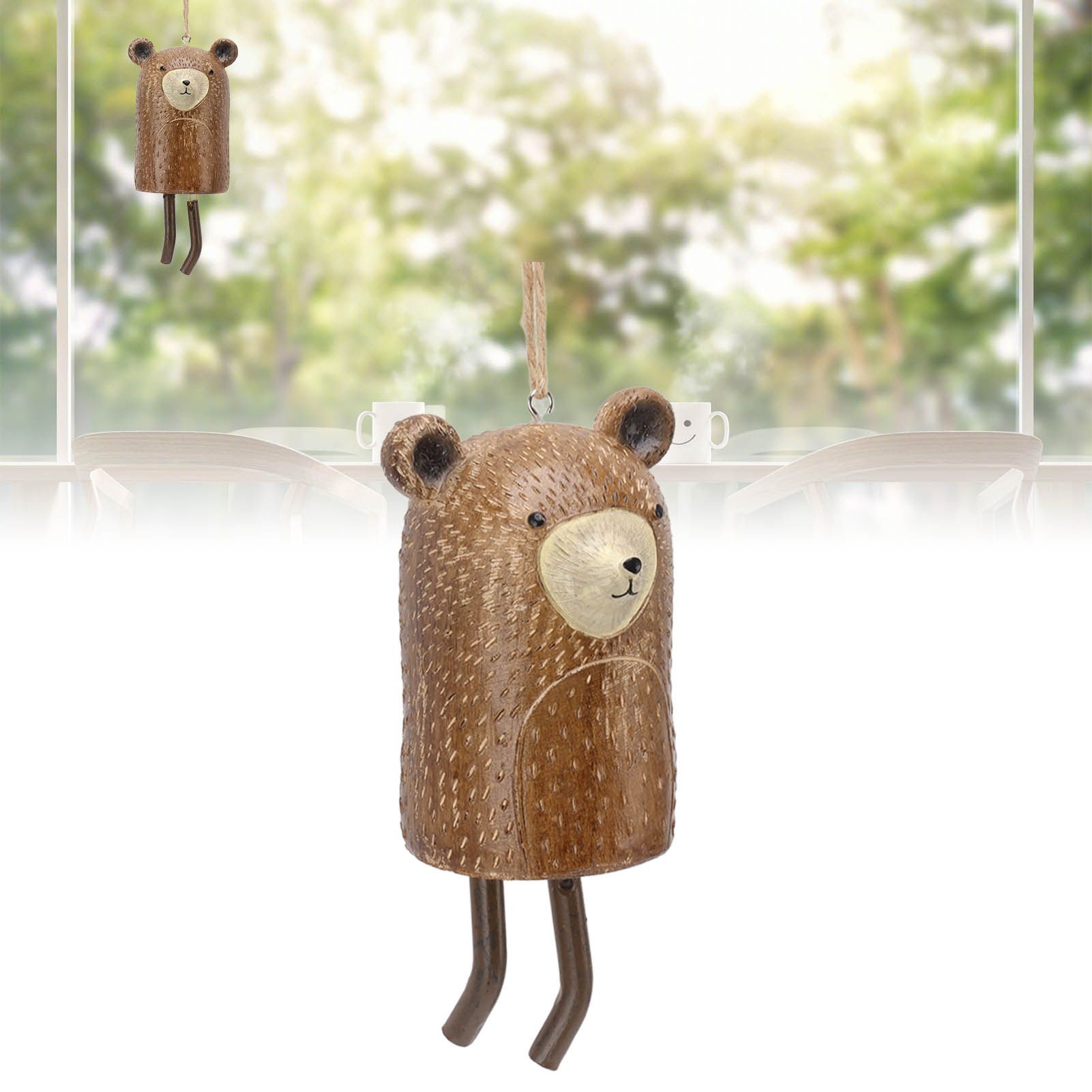 Rustic Hanging Animal Wind Chimes Resin Hand Made Natural Garden Decoration view 11