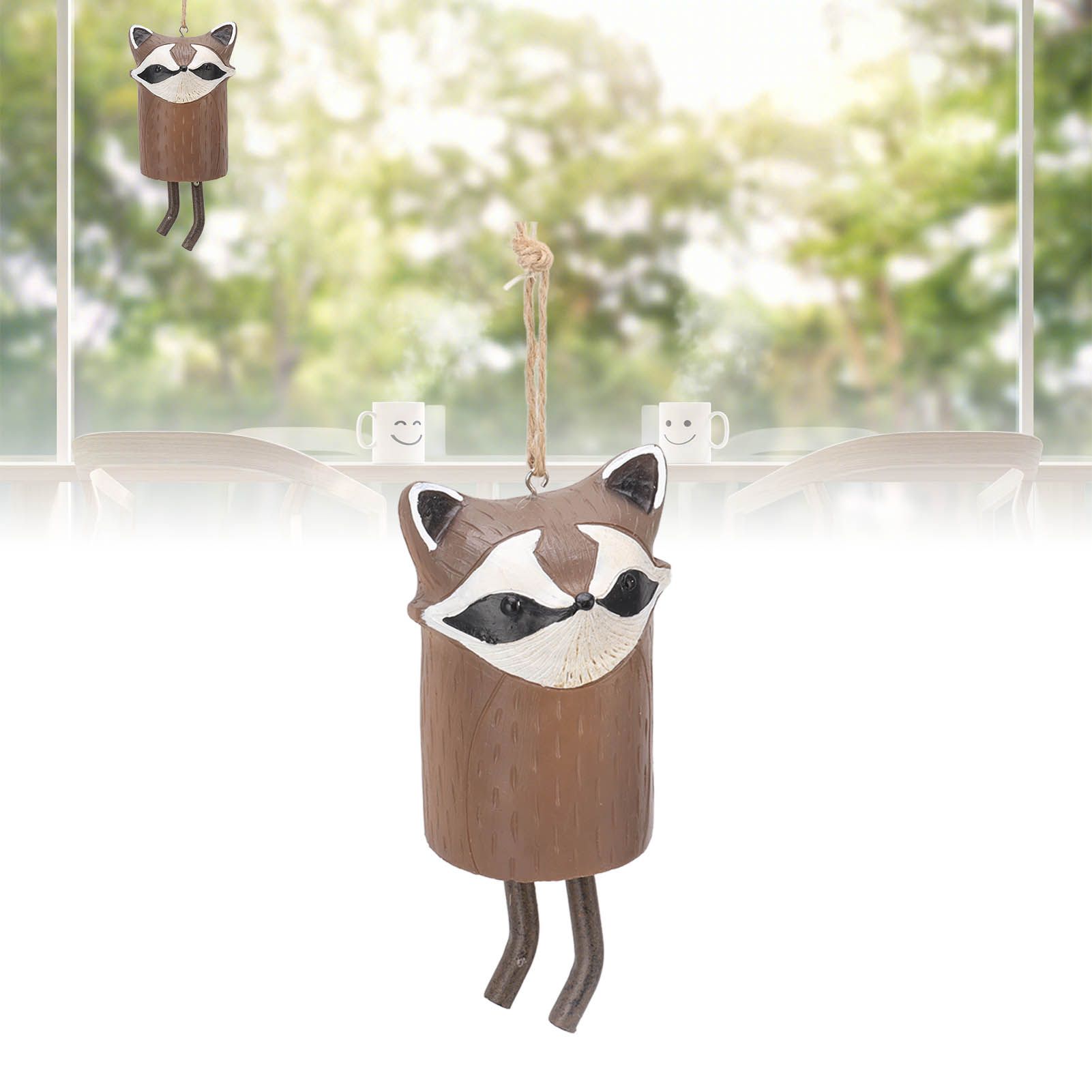 Rustic Hanging Animal Wind Chimes Resin Hand Made Natural Garden Decoration view 11