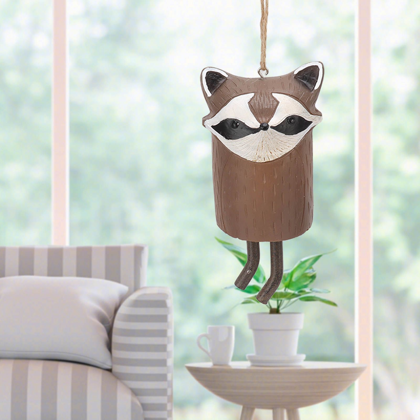 Rustic Hanging Animal Wind Chimes Resin Hand Made Natural Garden Decoration view 12