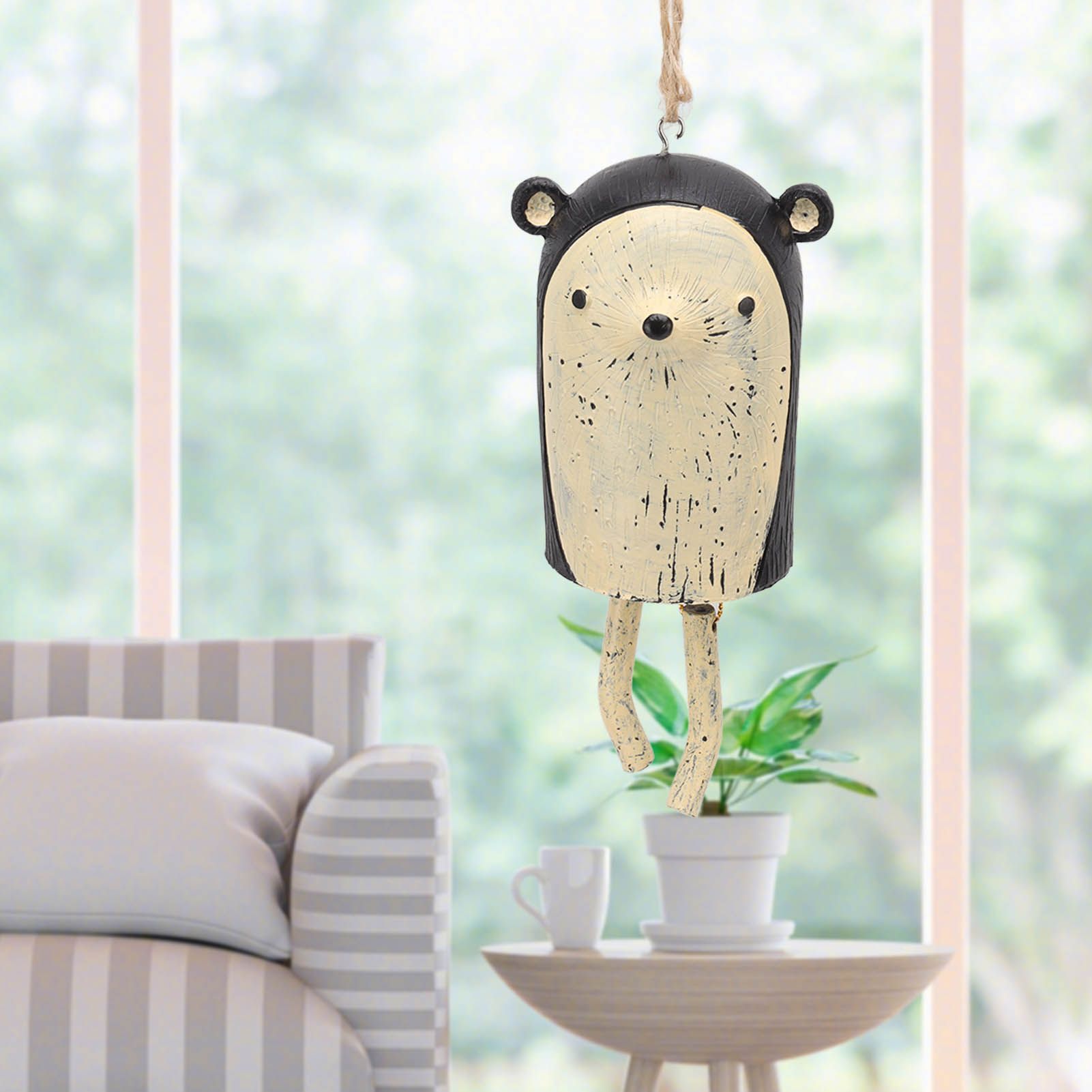 Rustic Hanging Animal Wind Chimes Resin Hand Made Natural Garden Decoration view 12