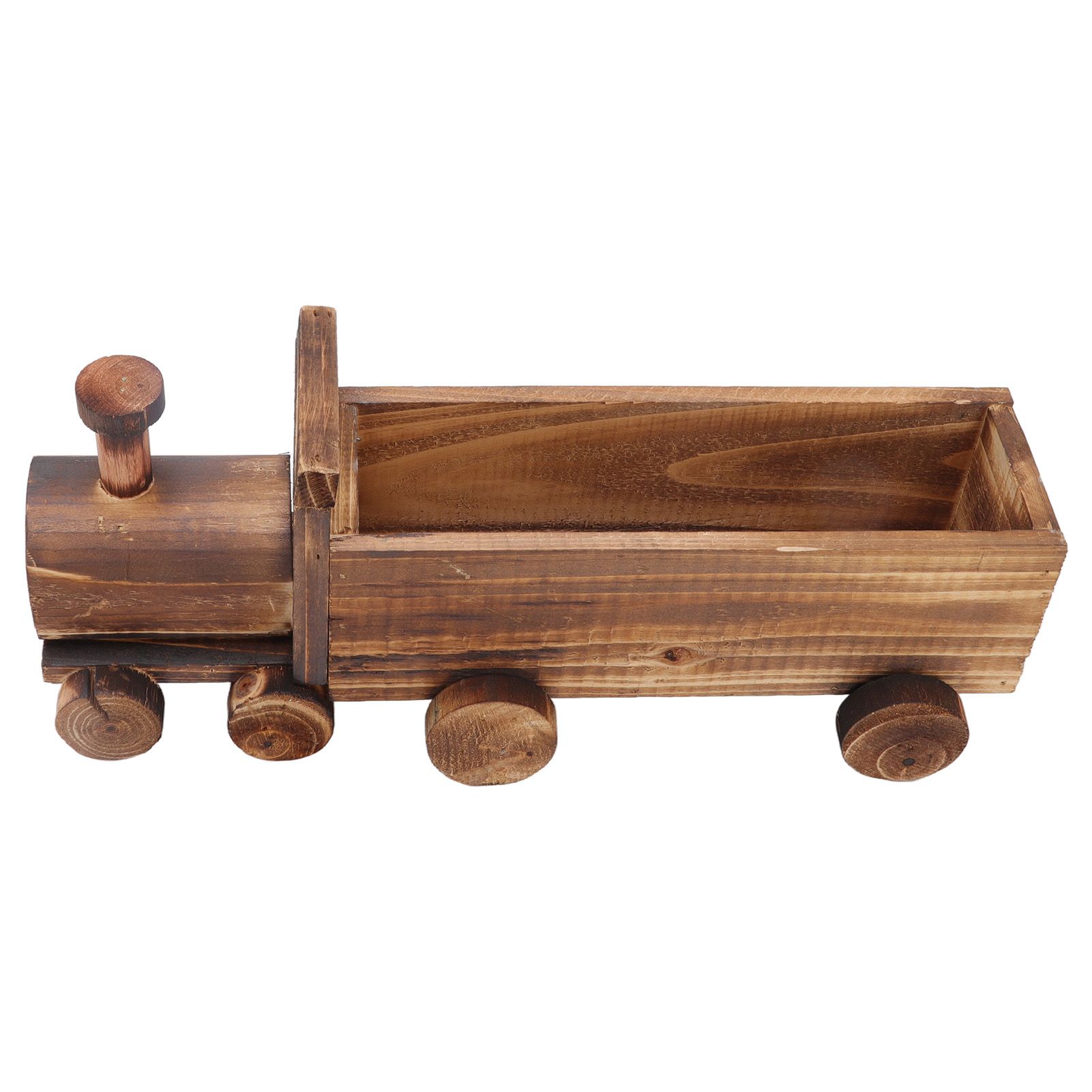Wooden Flower Pot Cartoon Train Shape Good Ventilation Succulent Flower Pot view 7