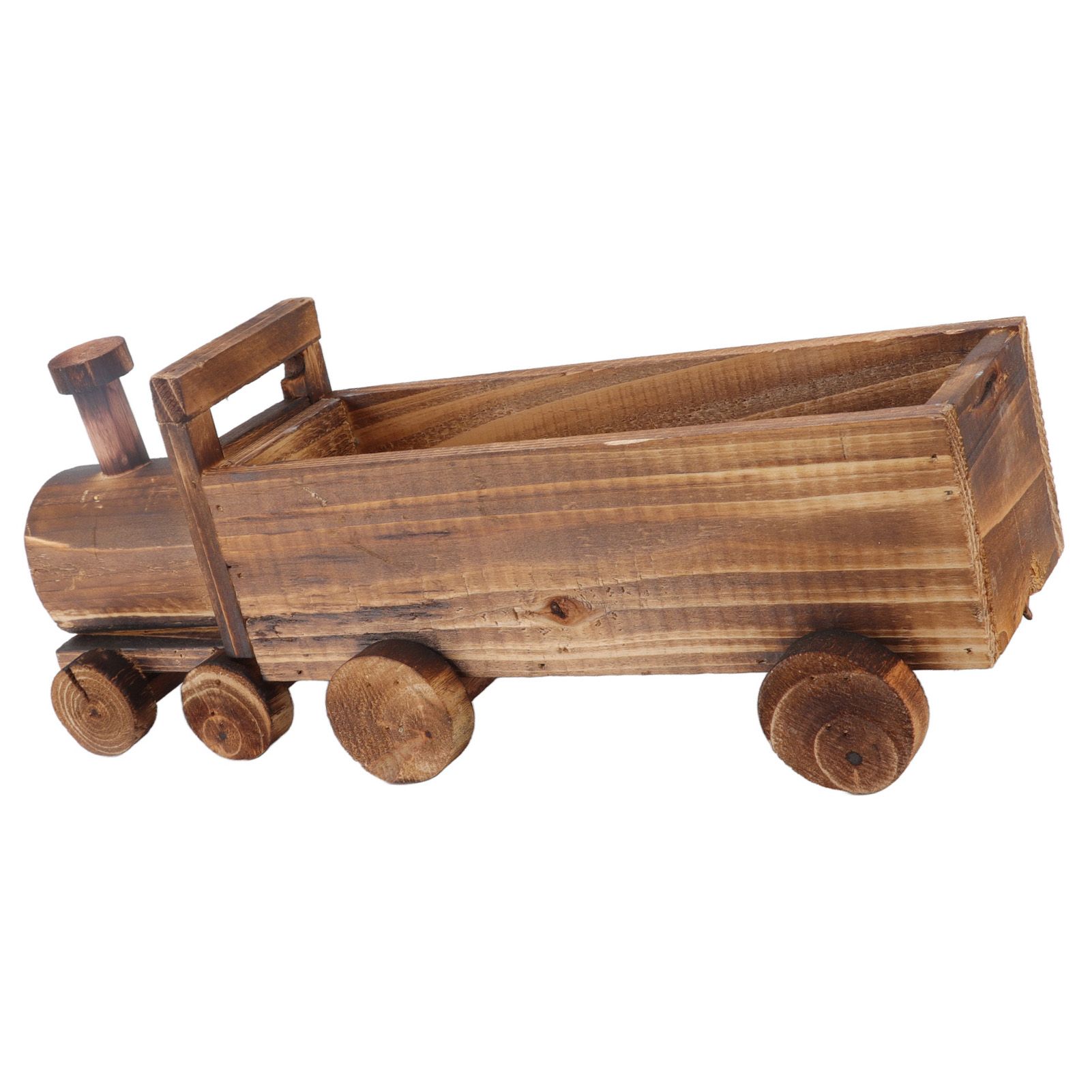 Wooden Flower Pot Cartoon Train Shape Good Ventilation Succulent Flower Pot view 10
