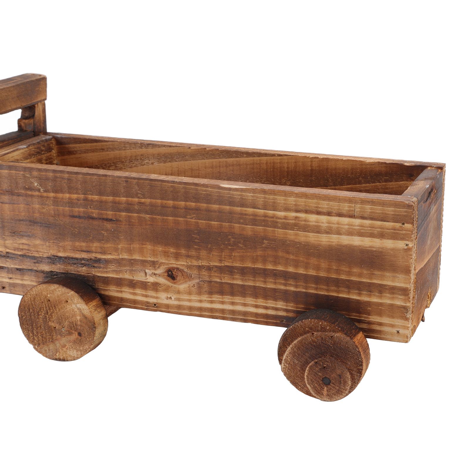 Wooden Flower Pot Cartoon Train Shape Good Ventilation Succulent Flower Pot view 15