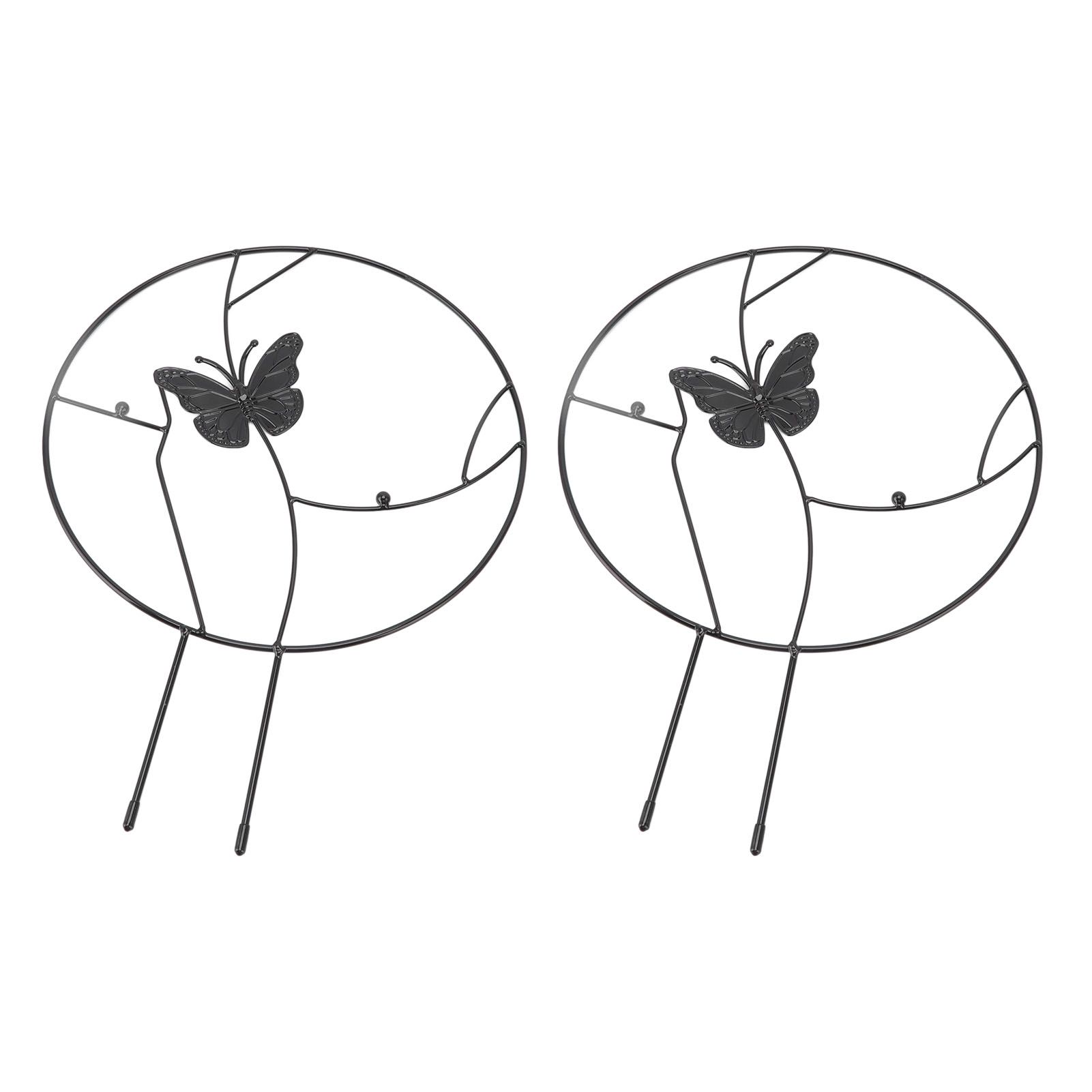 2PCS Flower Plant Support Stand Iron Climbing Frame for Home Garden Round Ring view 5