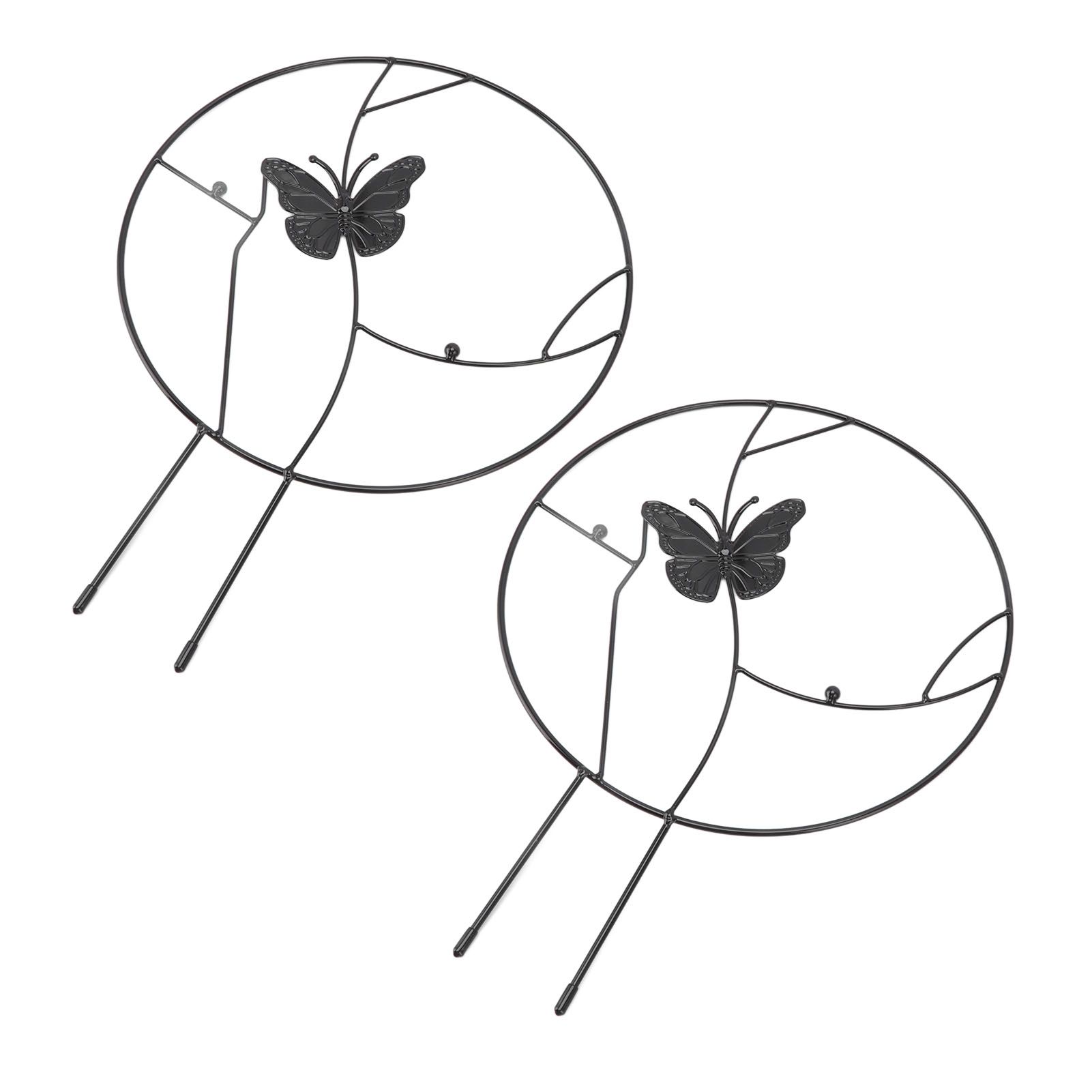 2PCS Flower Plant Support Stand Iron Climbing Frame for Home Garden Round Ring view 6