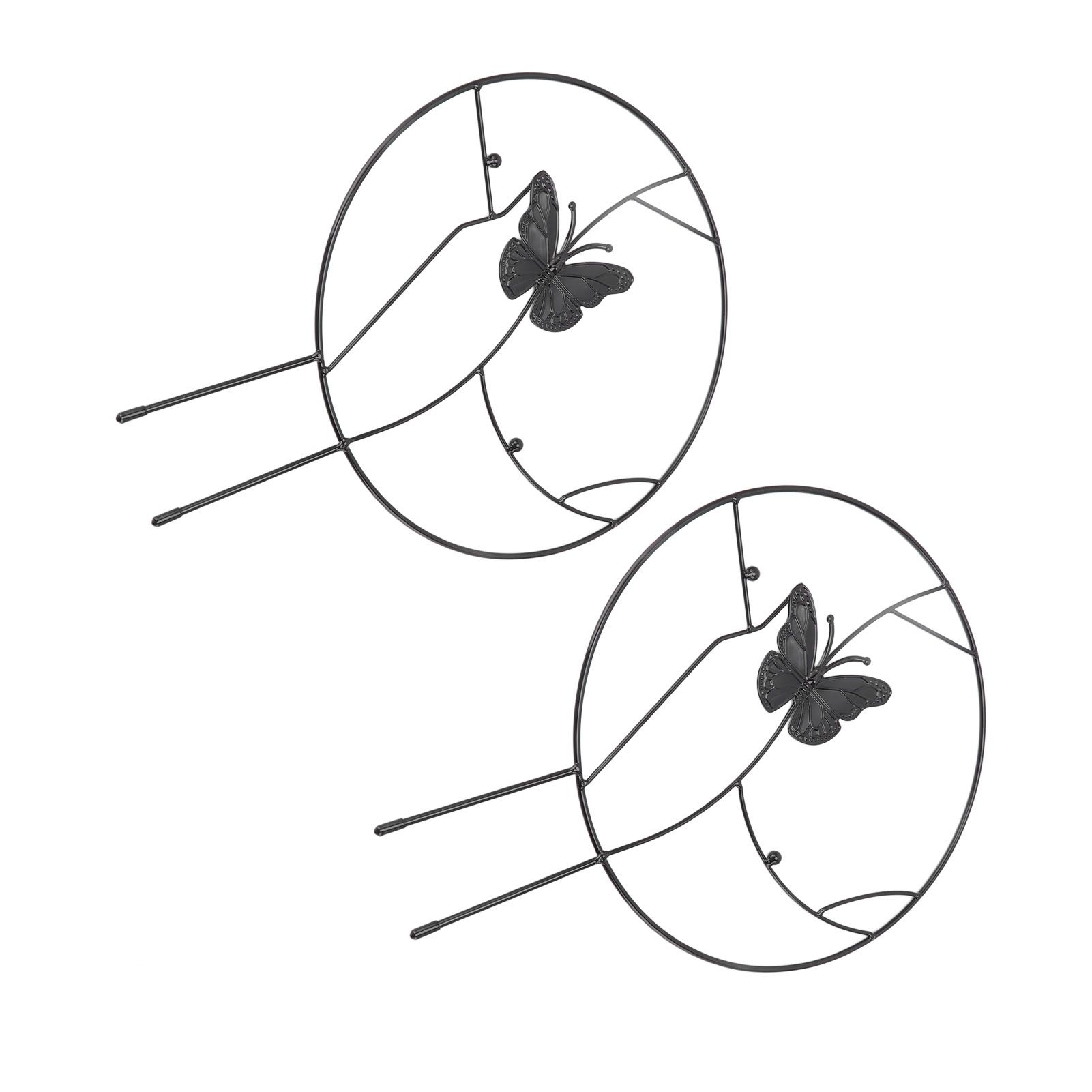 2PCS Flower Plant Support Stand Iron Climbing Frame for Home Garden Round Ring view 10