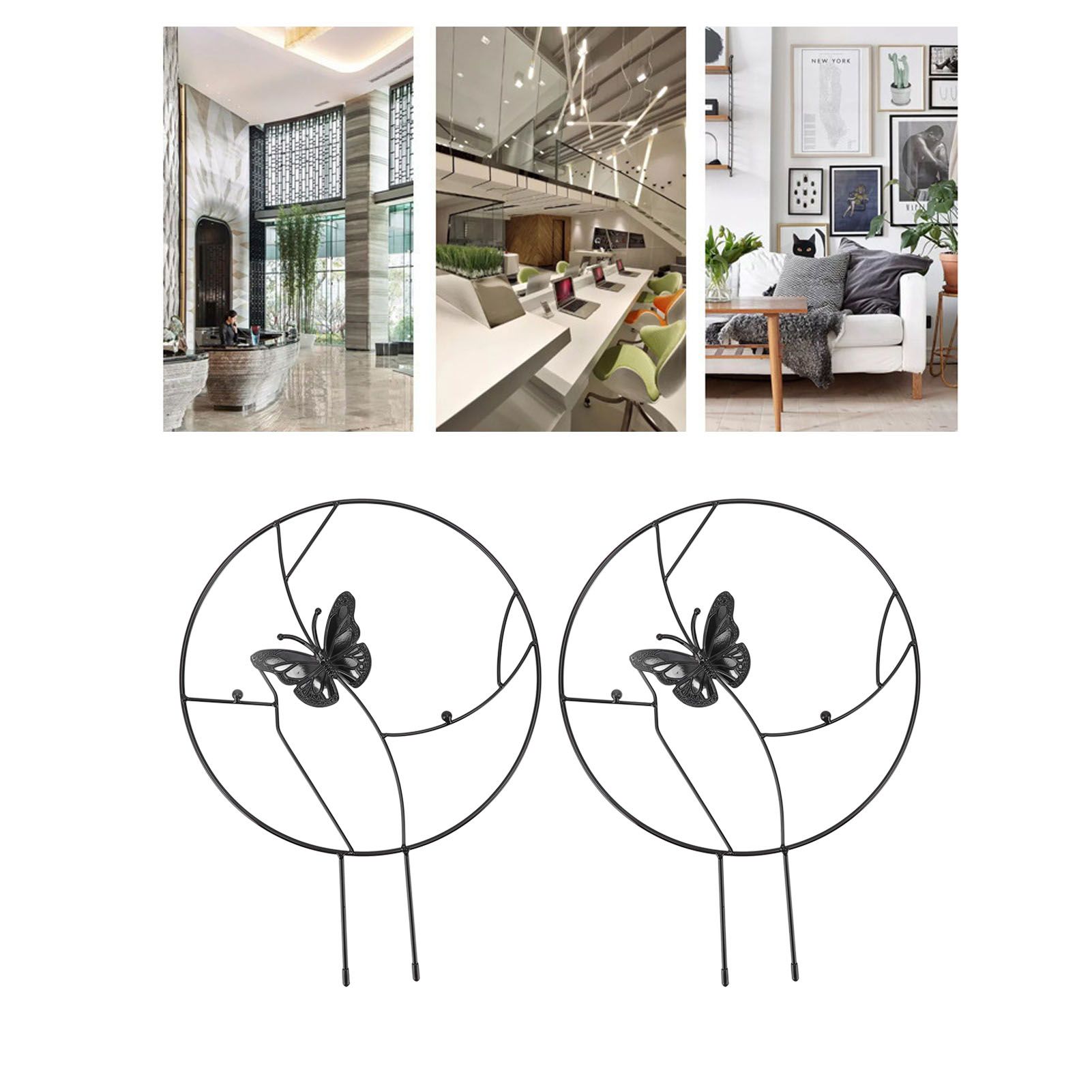 2PCS Flower Plant Support Stand Iron Climbing Frame for Home Garden Round Ring view 11