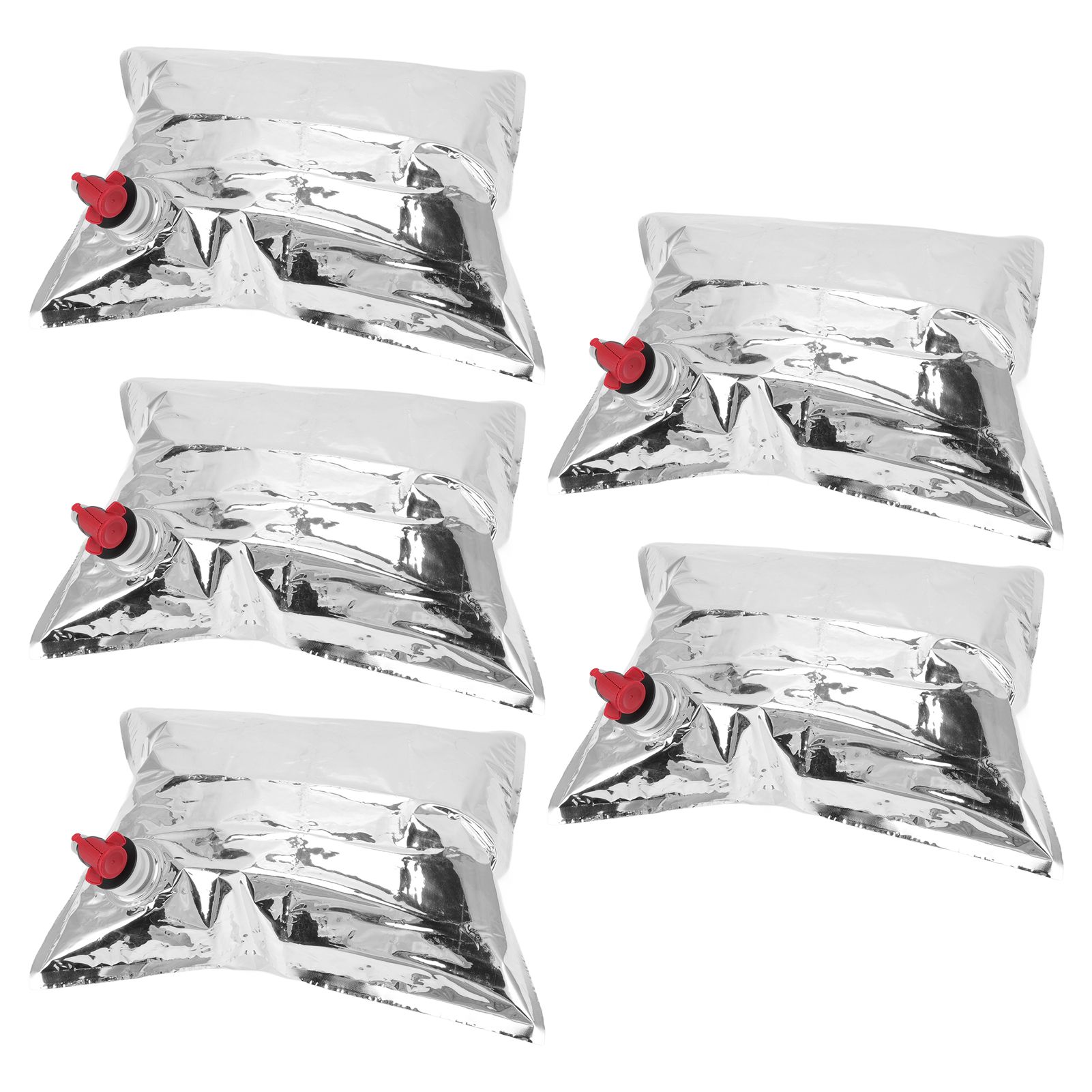 5Pcs Emergency Water Jug Bags with Spigot Foldable Beverage Insulation view 2