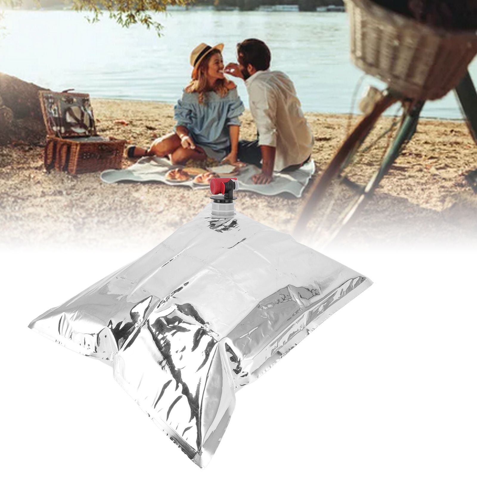 5Pcs Emergency Water Jug Bags with Spigot Foldable Beverage Insulation view 11