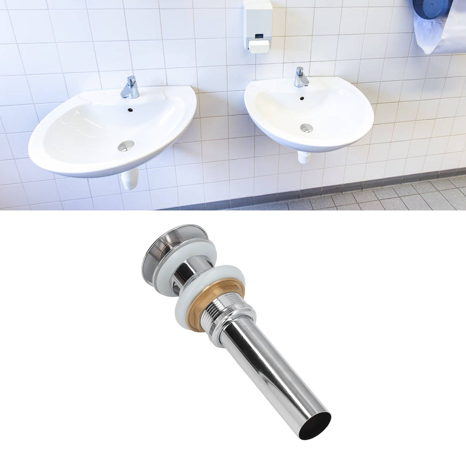 Sink Drain Stopper Copper Stainless Steel Bathroom Wash Basin Sink Drain Part view 12