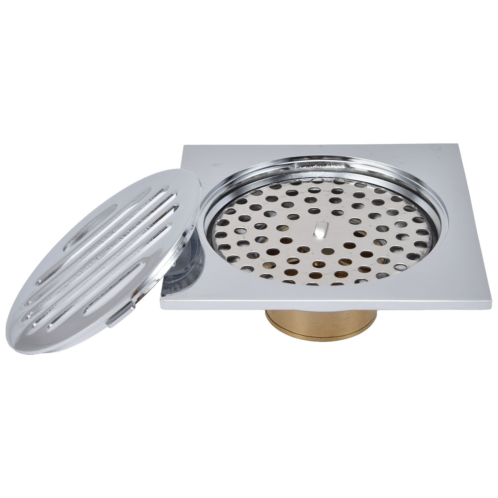 Floor Drain Square Copper Odor Resistant Self Sealing Gravity Floor Drain for view 2