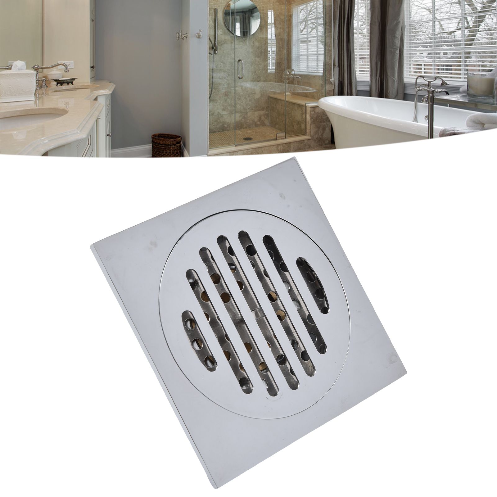Floor Drain Square Copper Odor Resistant Self Sealing Gravity Floor Drain for view 11