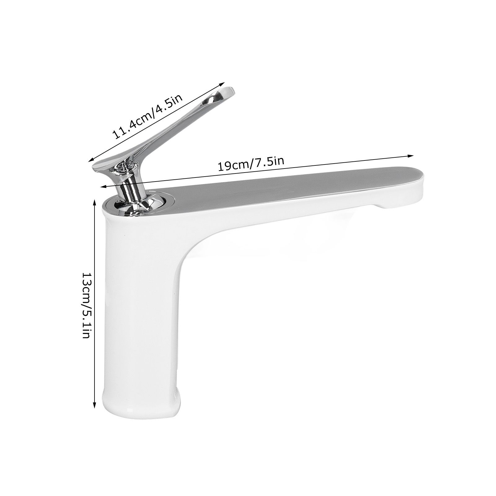 G1/2 Single Handle Basin Mixer Tap with Metal Handle Durable Solid Brass view 13