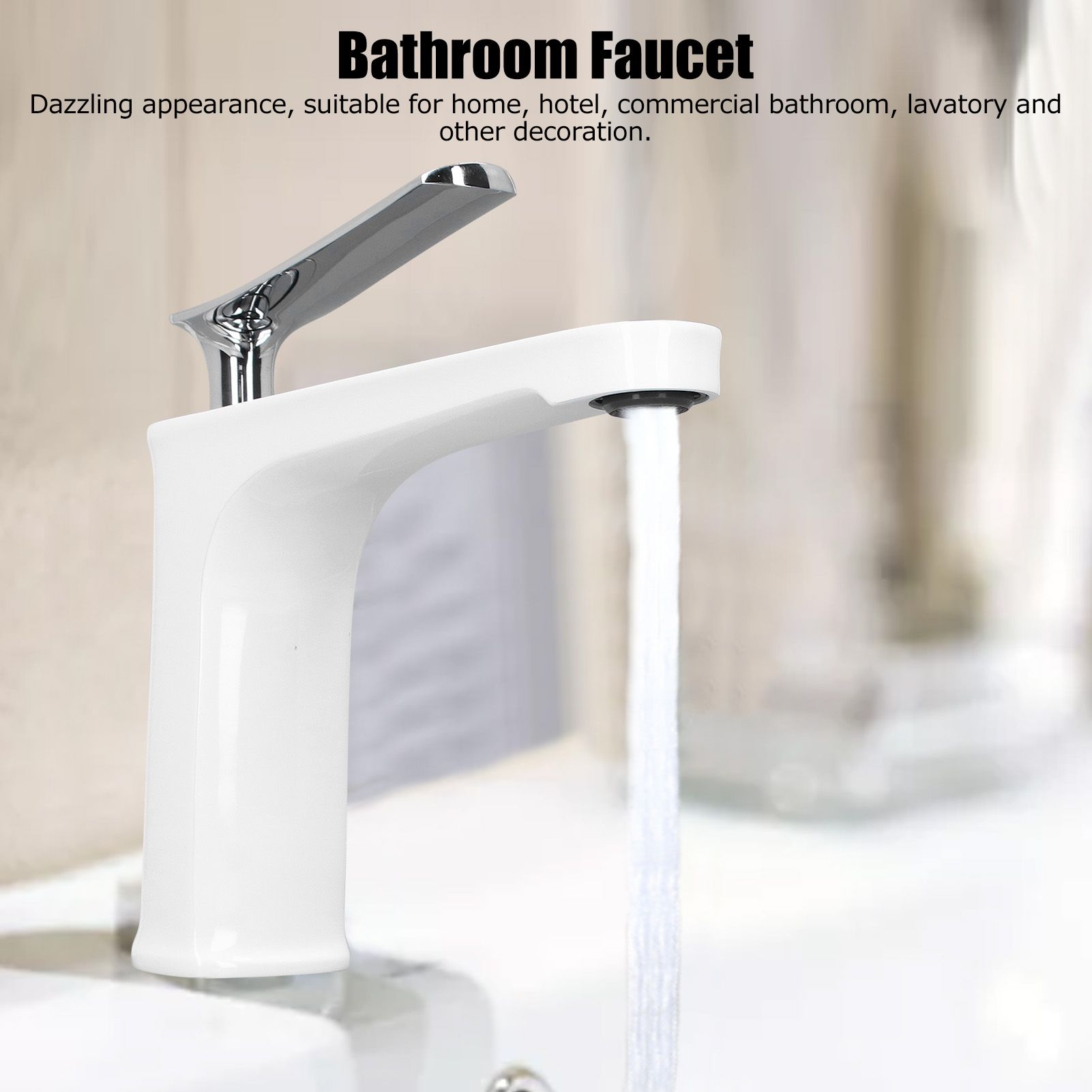 G1/2 Single Handle Basin Mixer Tap with Metal Handle Durable Solid Brass view 15