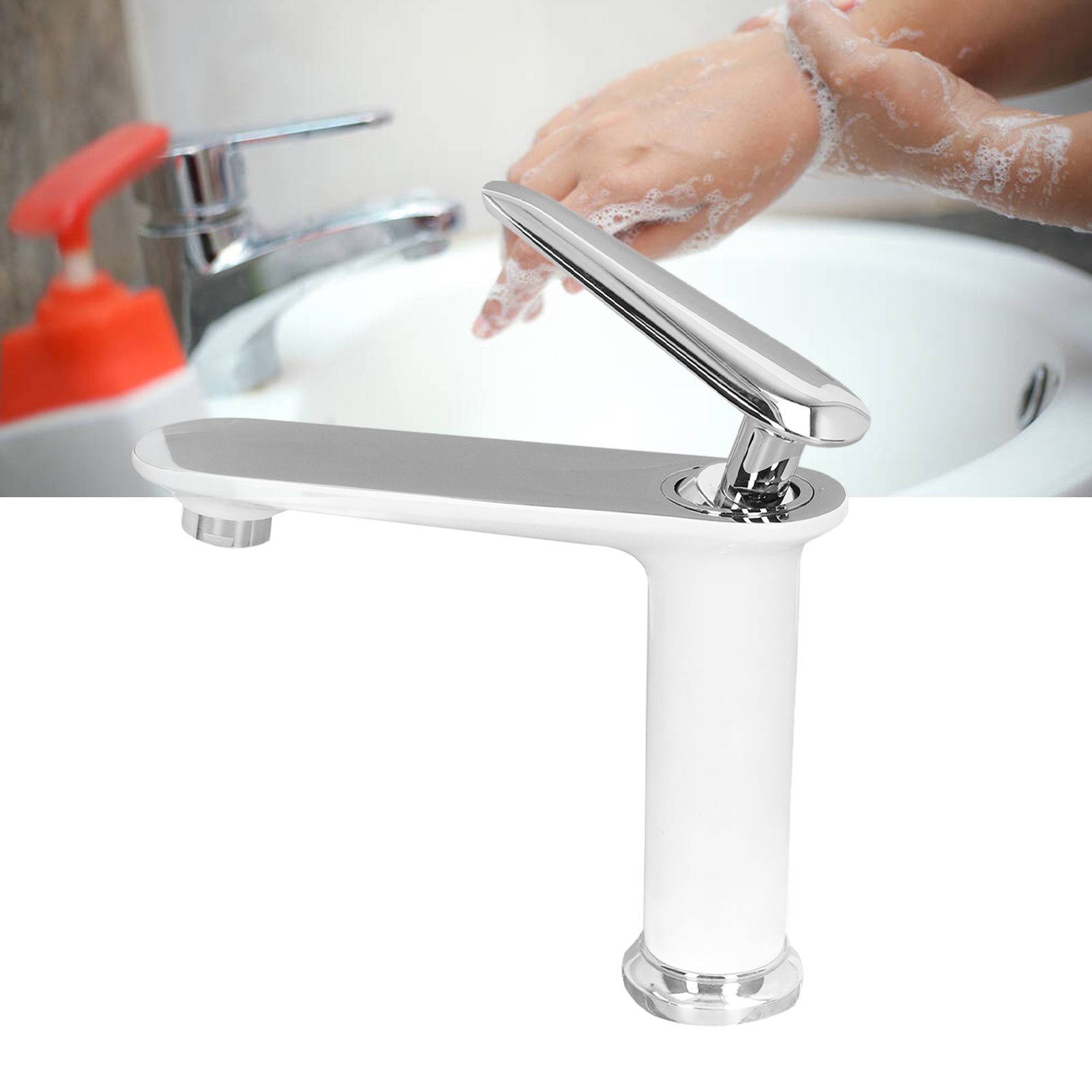 G1/2 Basin Faucet Lavatory Tap Brass Single Handle One Hole Mixer Tap Bathroom view 11