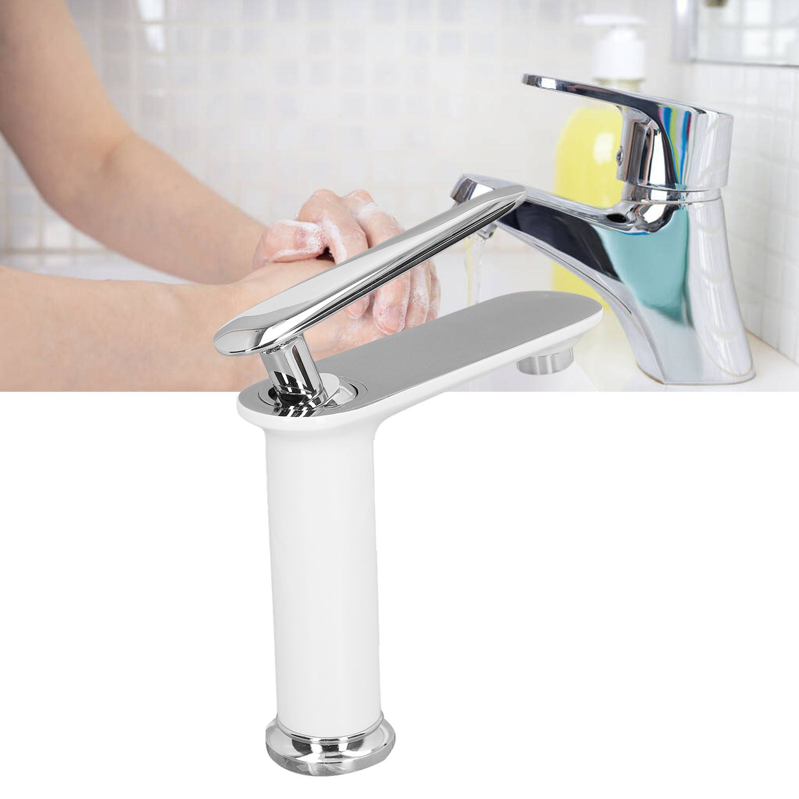 G1/2 Basin Faucet Lavatory Tap Brass Single Handle One Hole Mixer Tap Bathroom view 12