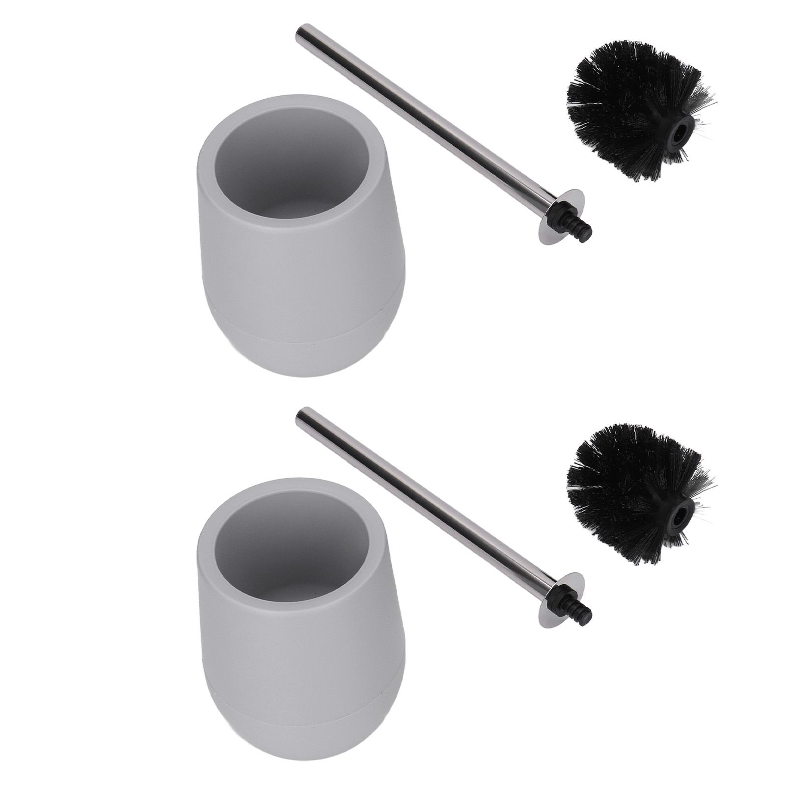 2sets Toilet Bowl Cleaner Brush Lockable Thread Convenient Practical Efficient view 2