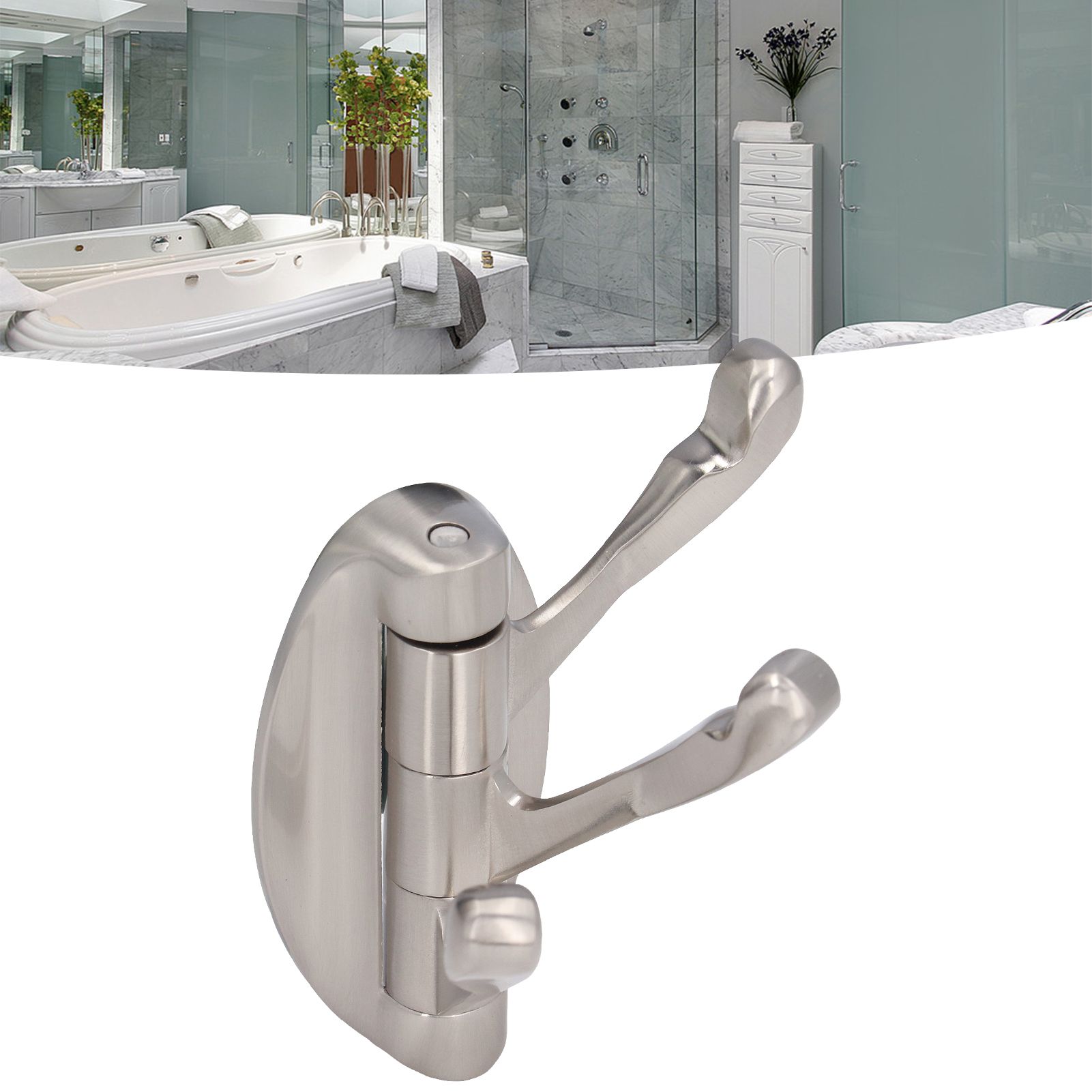 3 Clothes Hook Zinc Alloy Heavy Duty Coat Hook with Round Base for Bedroom view 12