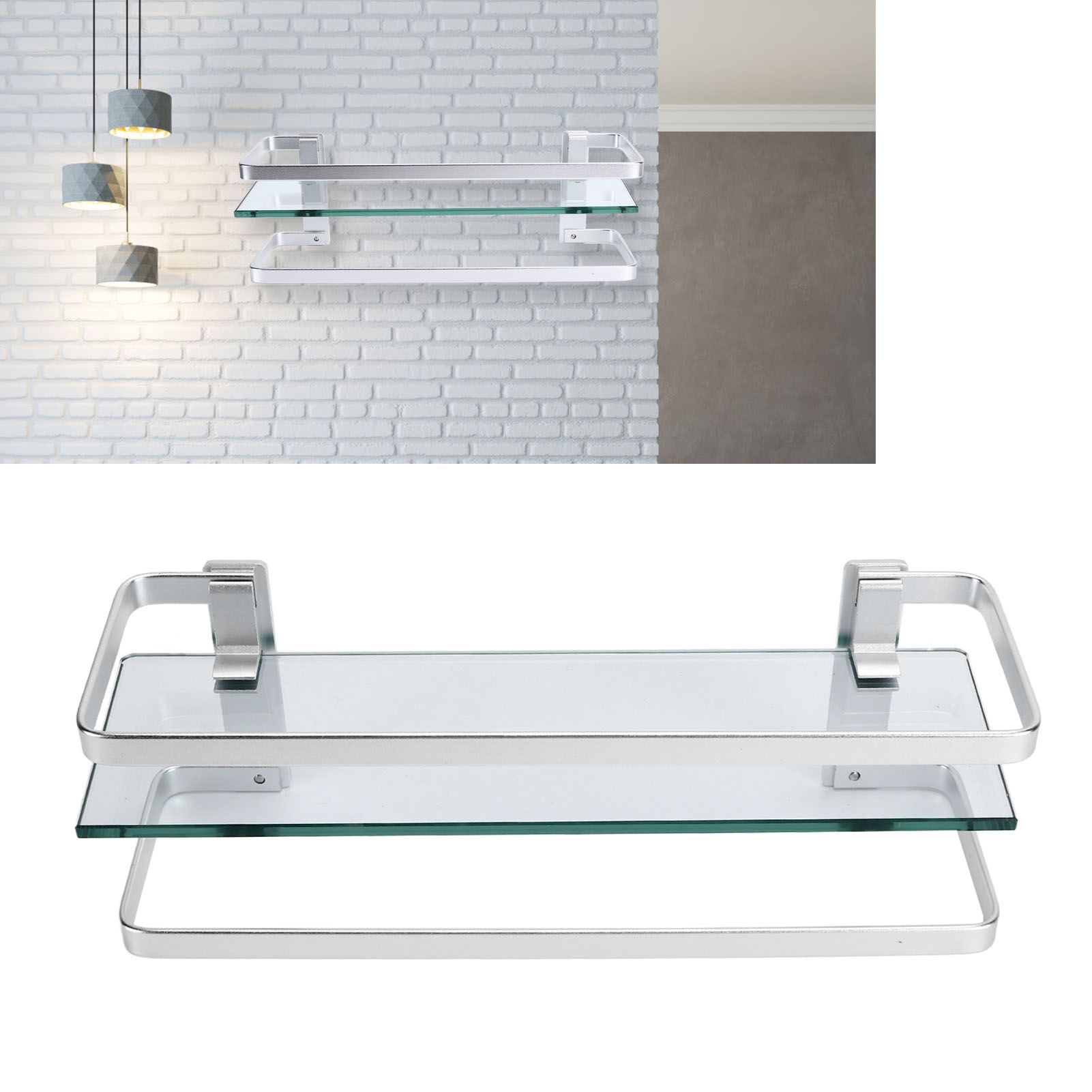 Bathroom Shelf Exquisite Convenient Bathroom Wall Organizer with Installation view 11