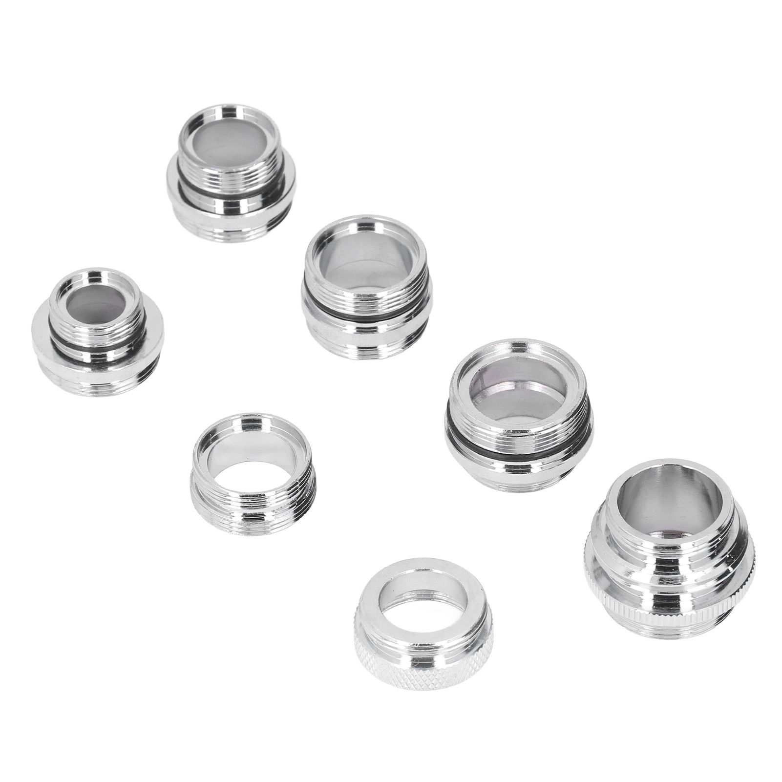 7Pcs/Set Male Female Faucet Adapter Kit with Gasket Brass Aerator Adapter Set view 7