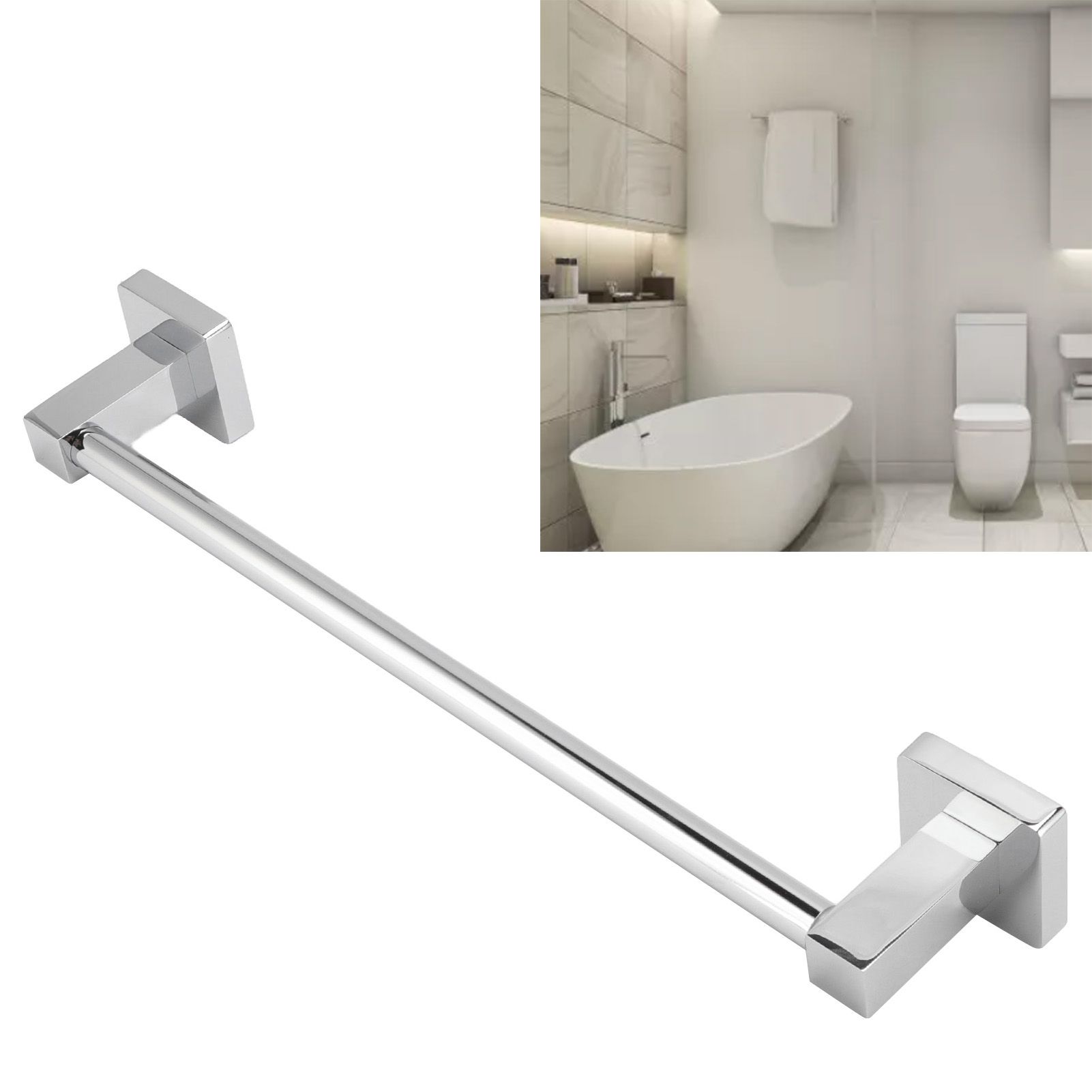 Towel Bar Simple Modern Stainless Steel Rustproof Scratch Resistant view 11